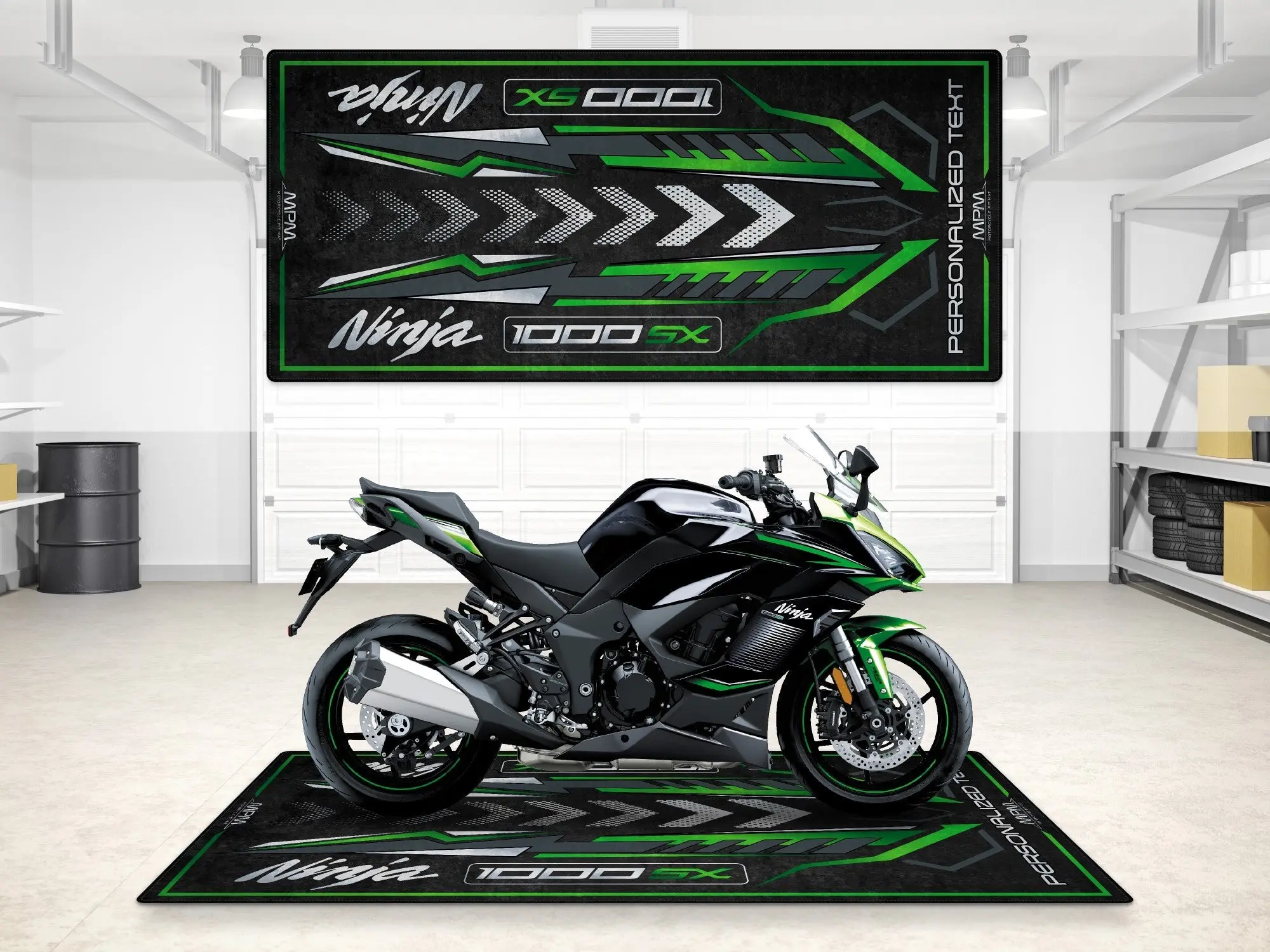 Designed Pit Mat for Kawasaki 1000SX Motorcycle - MM7390 - Image 3
