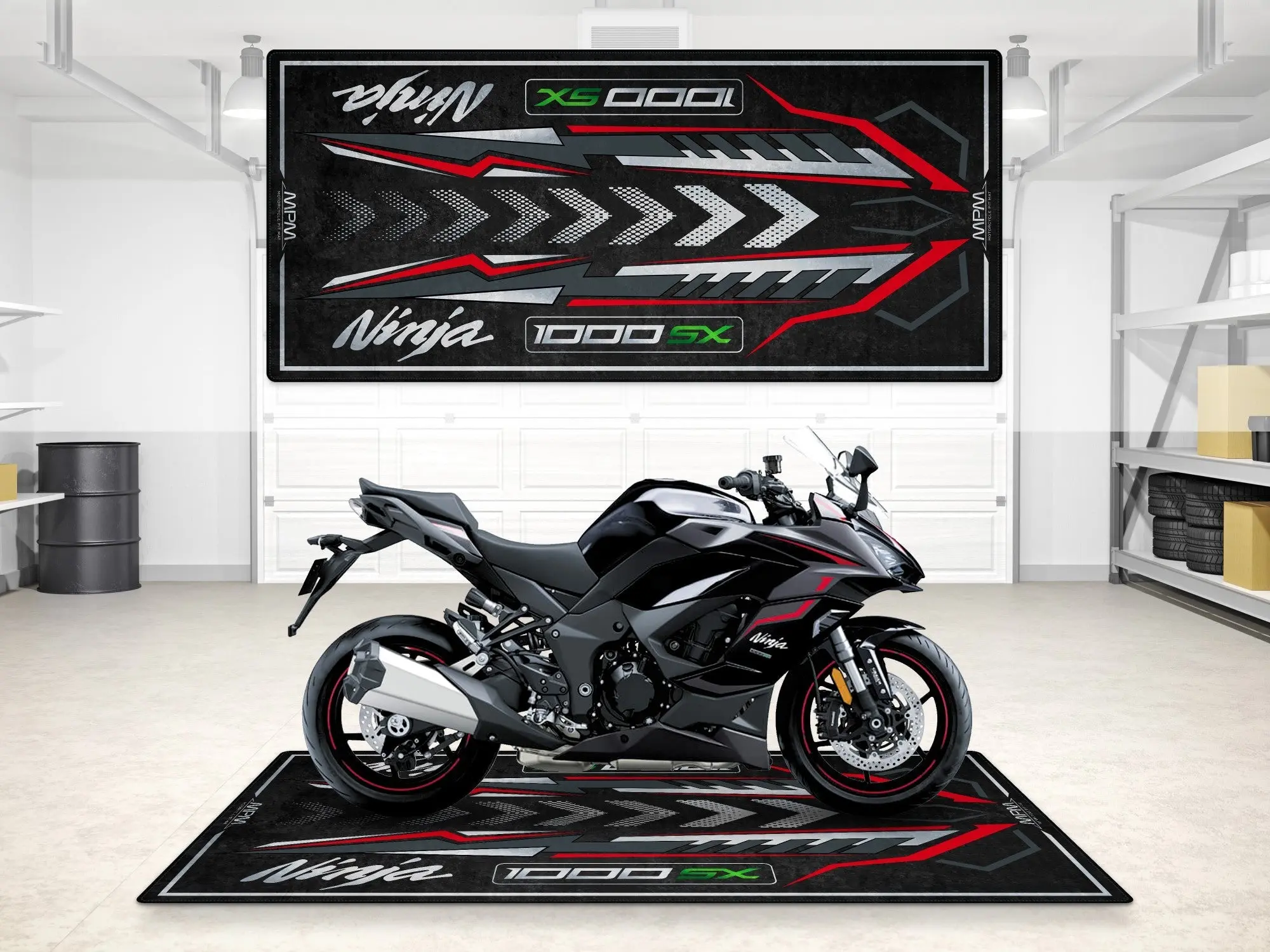 Designed Pit Mat for Kawasaki 1000SX Motorcycle - MM7390 - Image 6