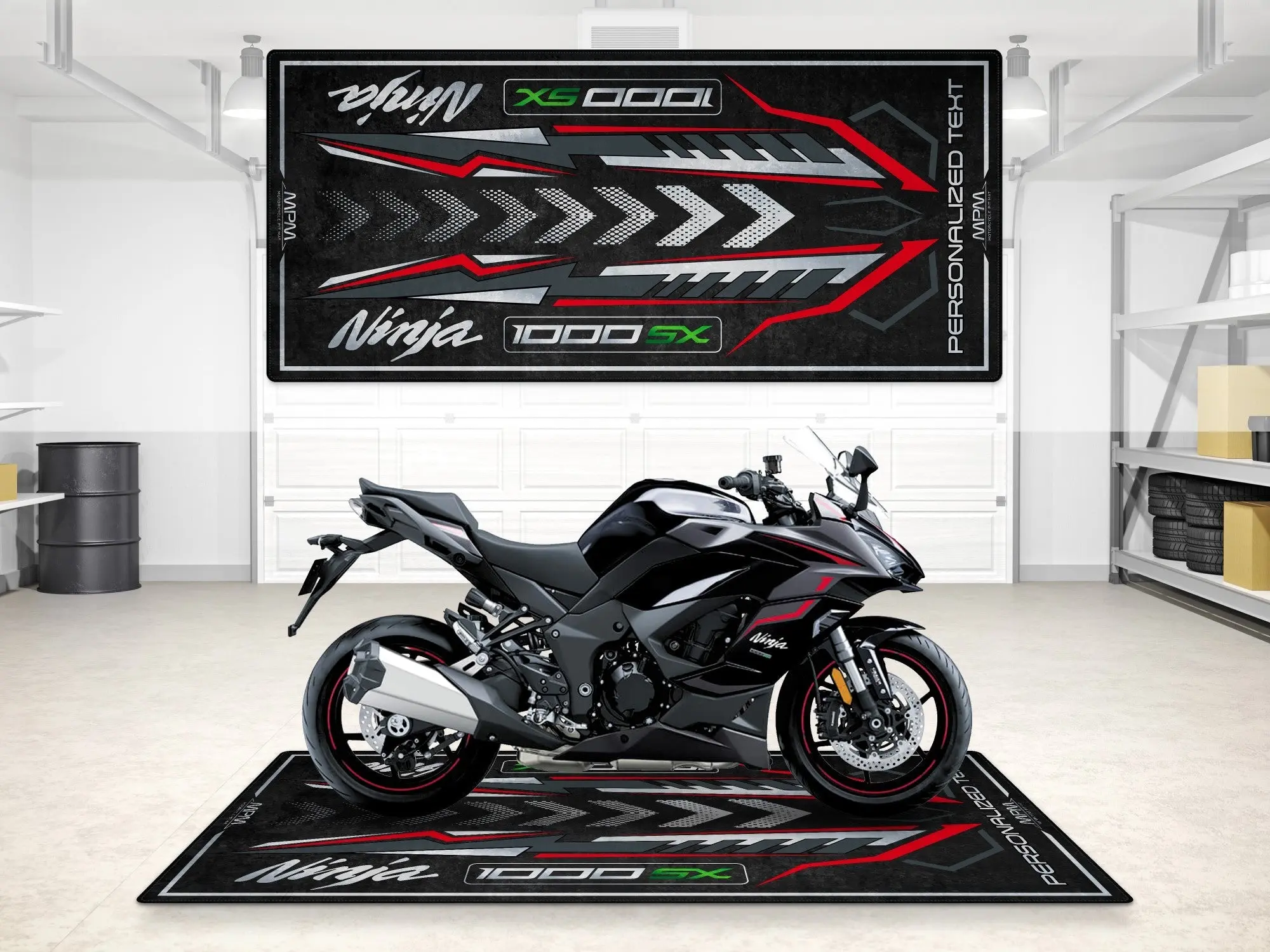 Designed Pit Mat for Kawasaki 1000SX Motorcycle - MM7390 - Image 8