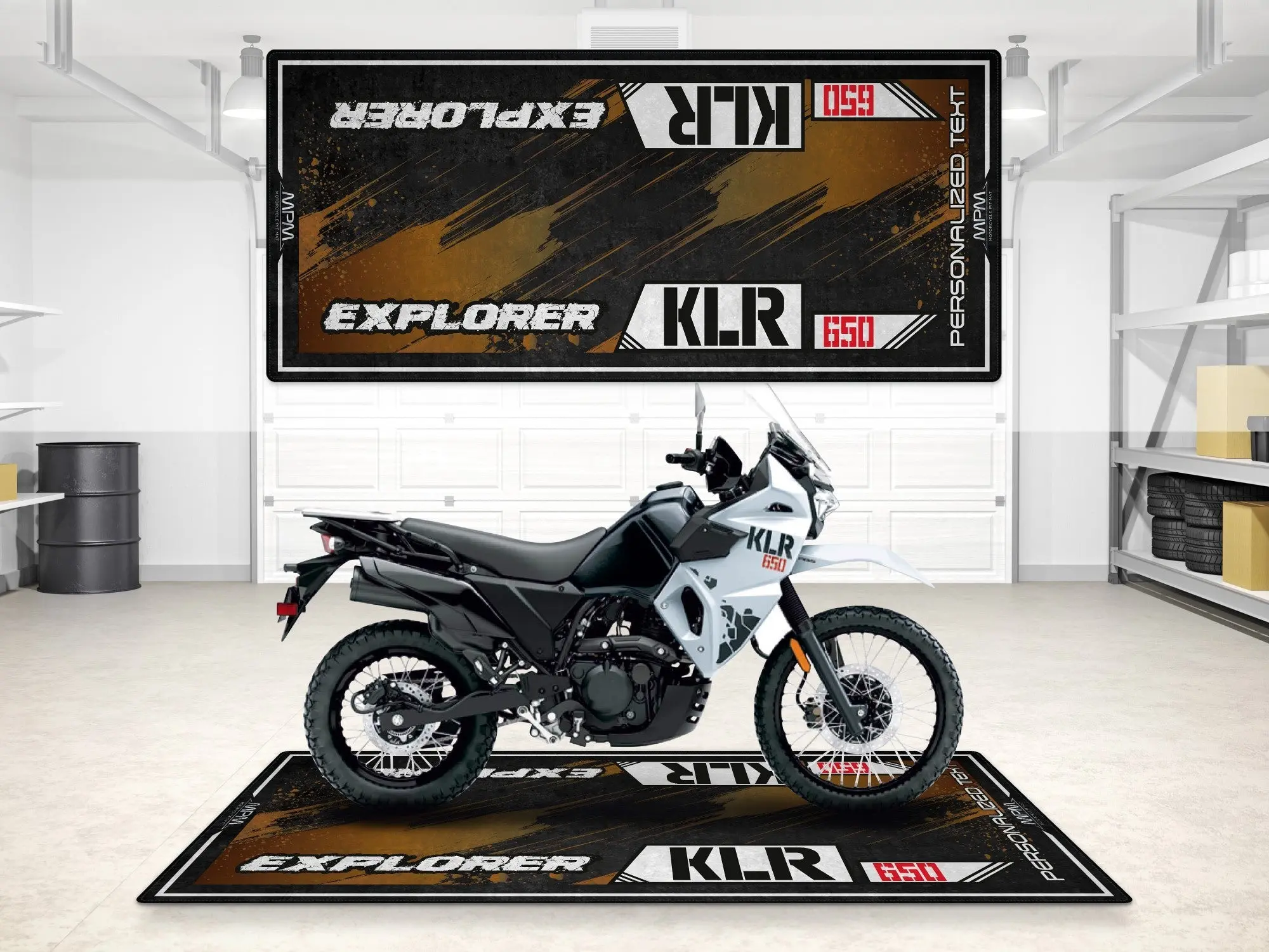 Designed Pit Mat for Kawasaki KLR 650 Motorcycle - MM7431 - Image 11