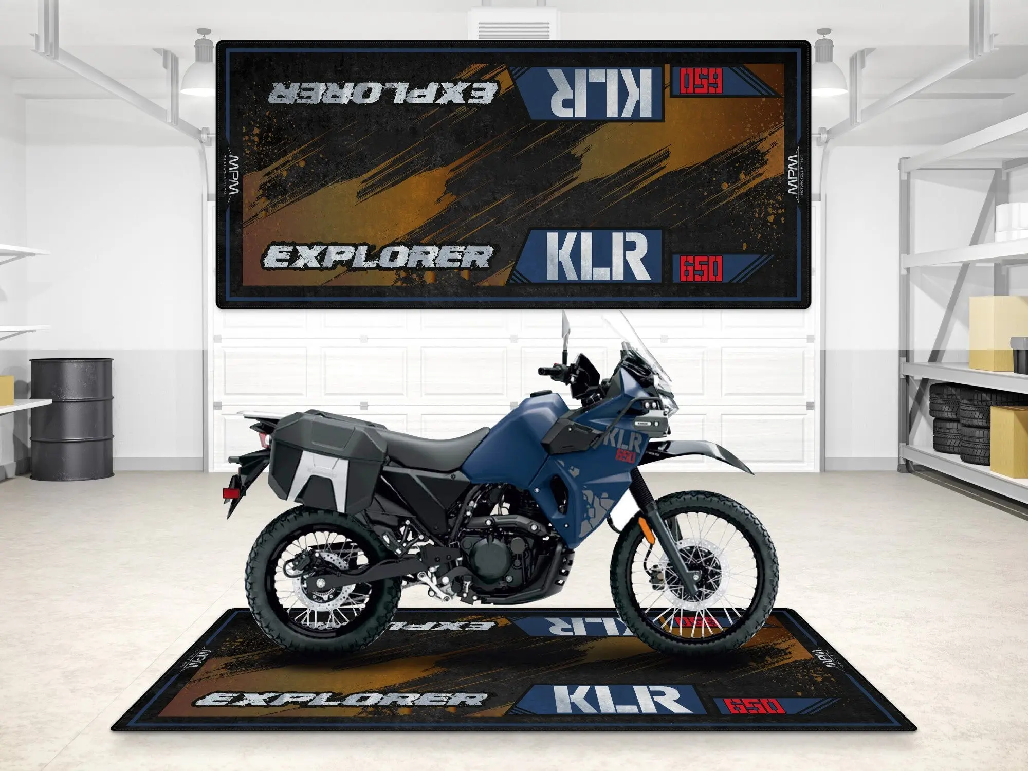 Designed Pit Mat for Kawasaki KLR 650 Motorcycle - MM7431 - Image 13