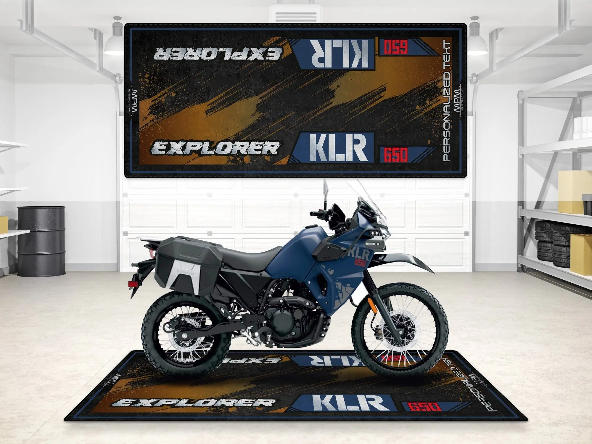 Designed Pit Mat for Kawasaki KLR 650 Motorcycle - MM7431 - Image 15