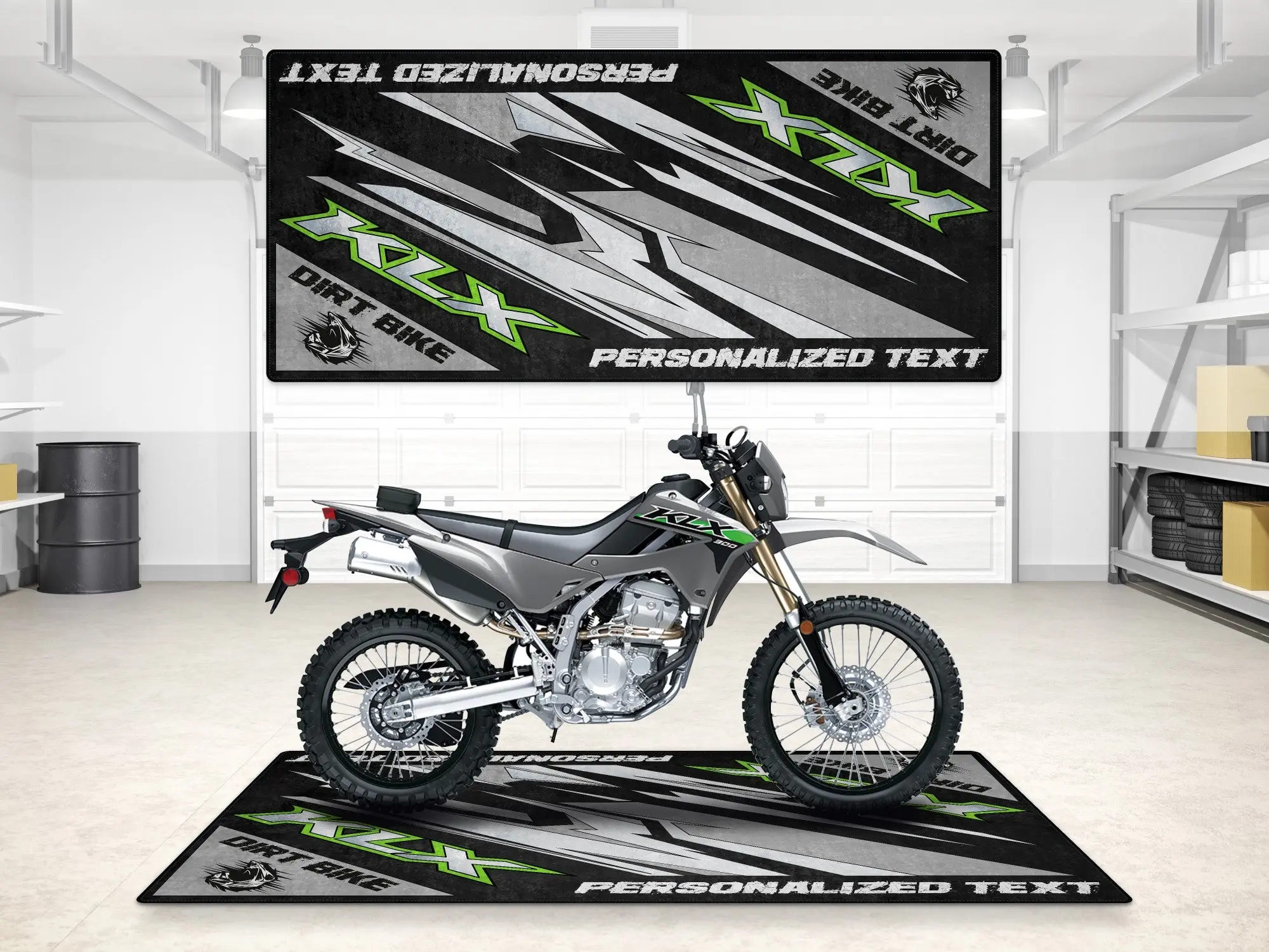 Designed Pit Mat for Kawasaki KLX Motorcycle - MM7432 - Image 3