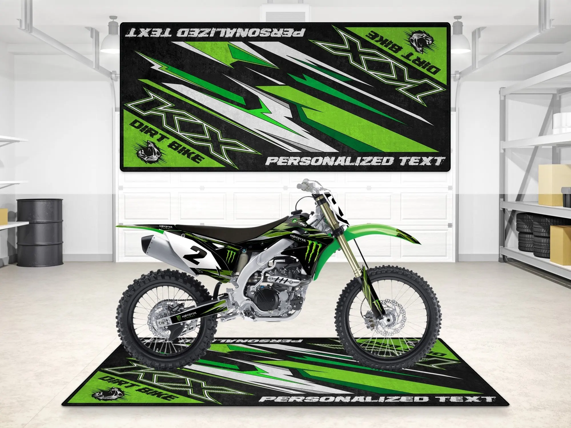 Designed Pit Mat for Kawasaki KX Motorcycle - MM7252 - Image 3