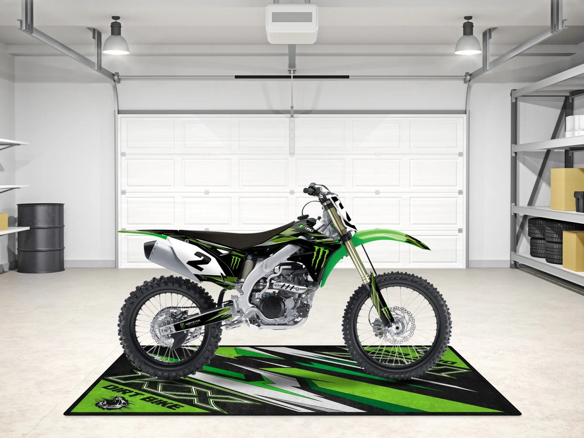 Designed Pit Mat for Kawasaki KX Motorcycle - MM7252 - Image 5