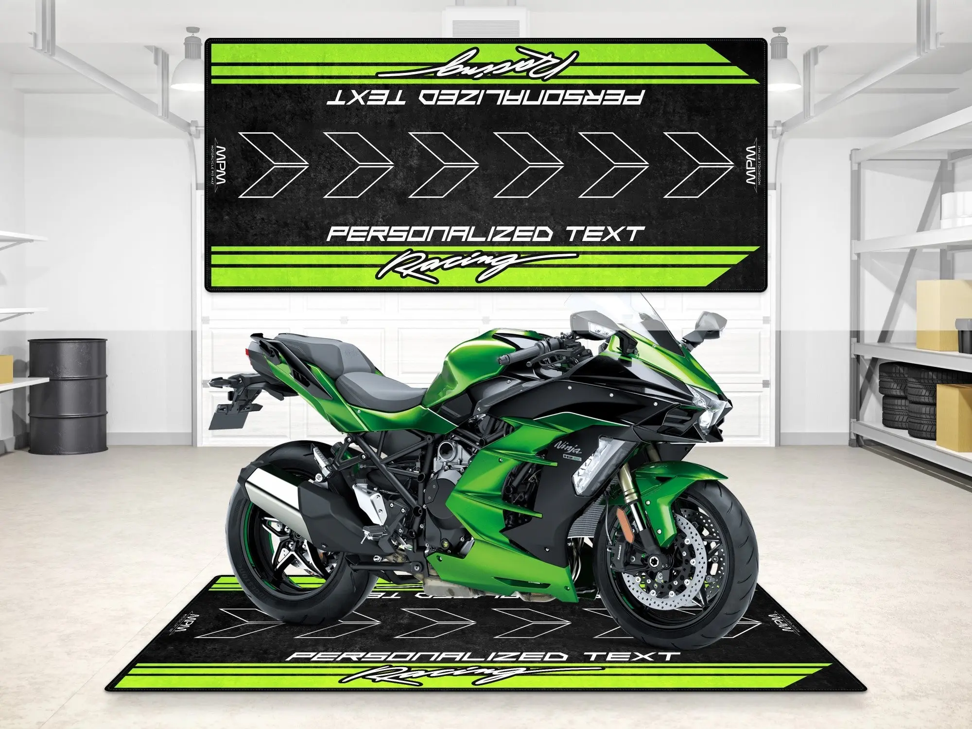 Designed Pit Mat for Kawasaki Motorcycle - MM7134 - Image 3