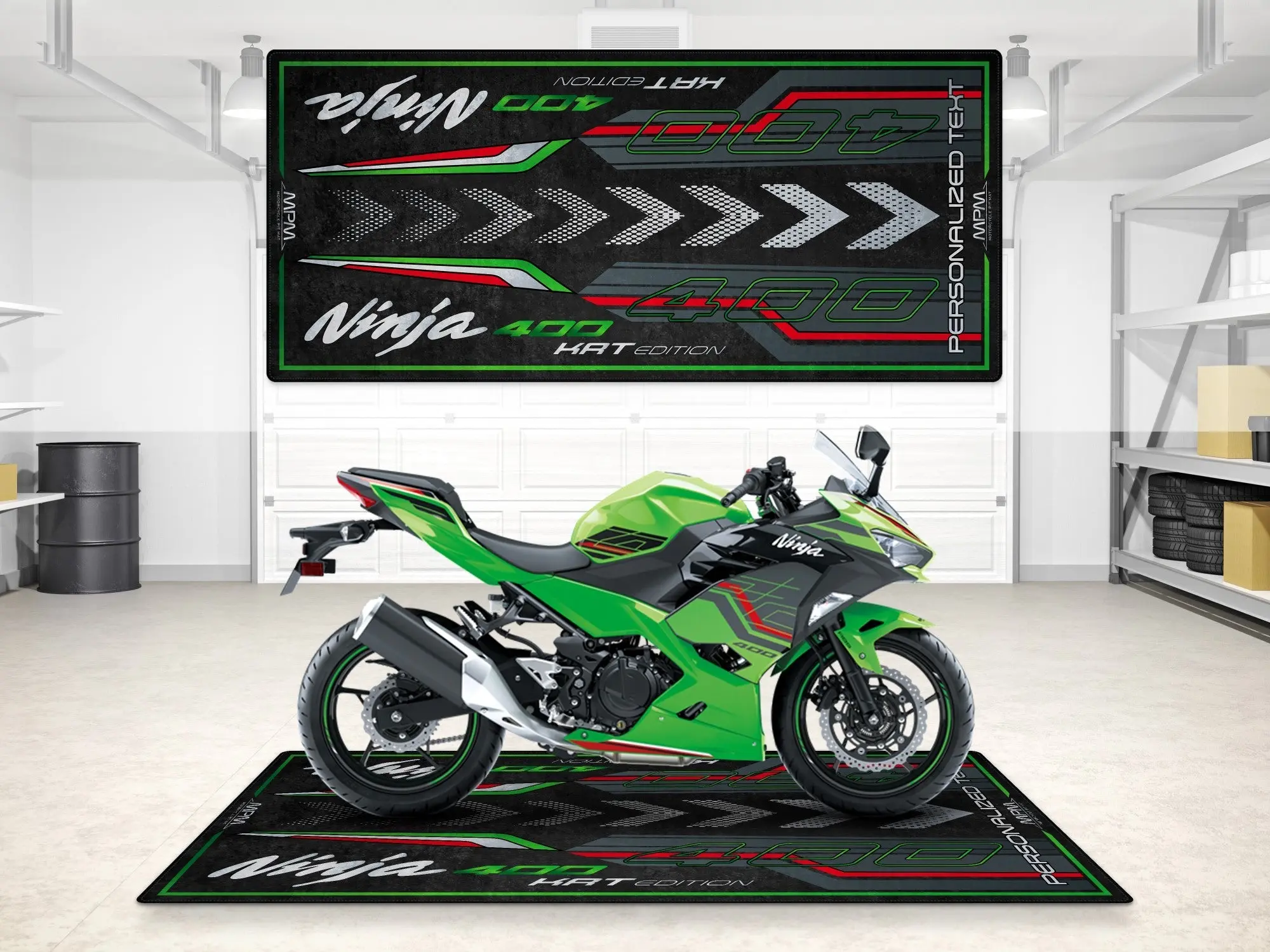 Designed Pit Mat for Kawasaki Ninja 400 KRT Edition Motorcycle - MM7387 - Image 3