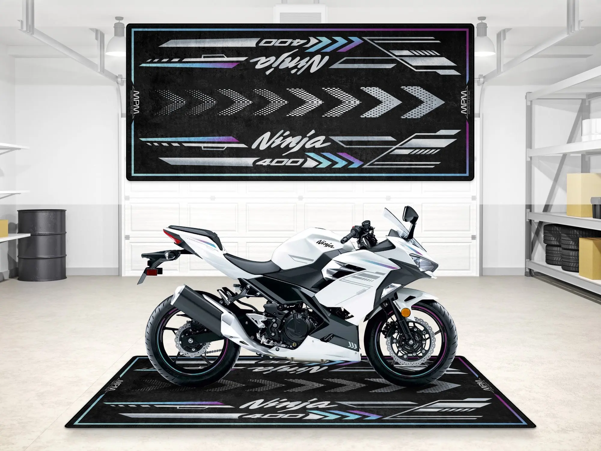 Designed Pit Mat for Kawasaki Ninja 400 Motorcycle - MM7386 - Image 11