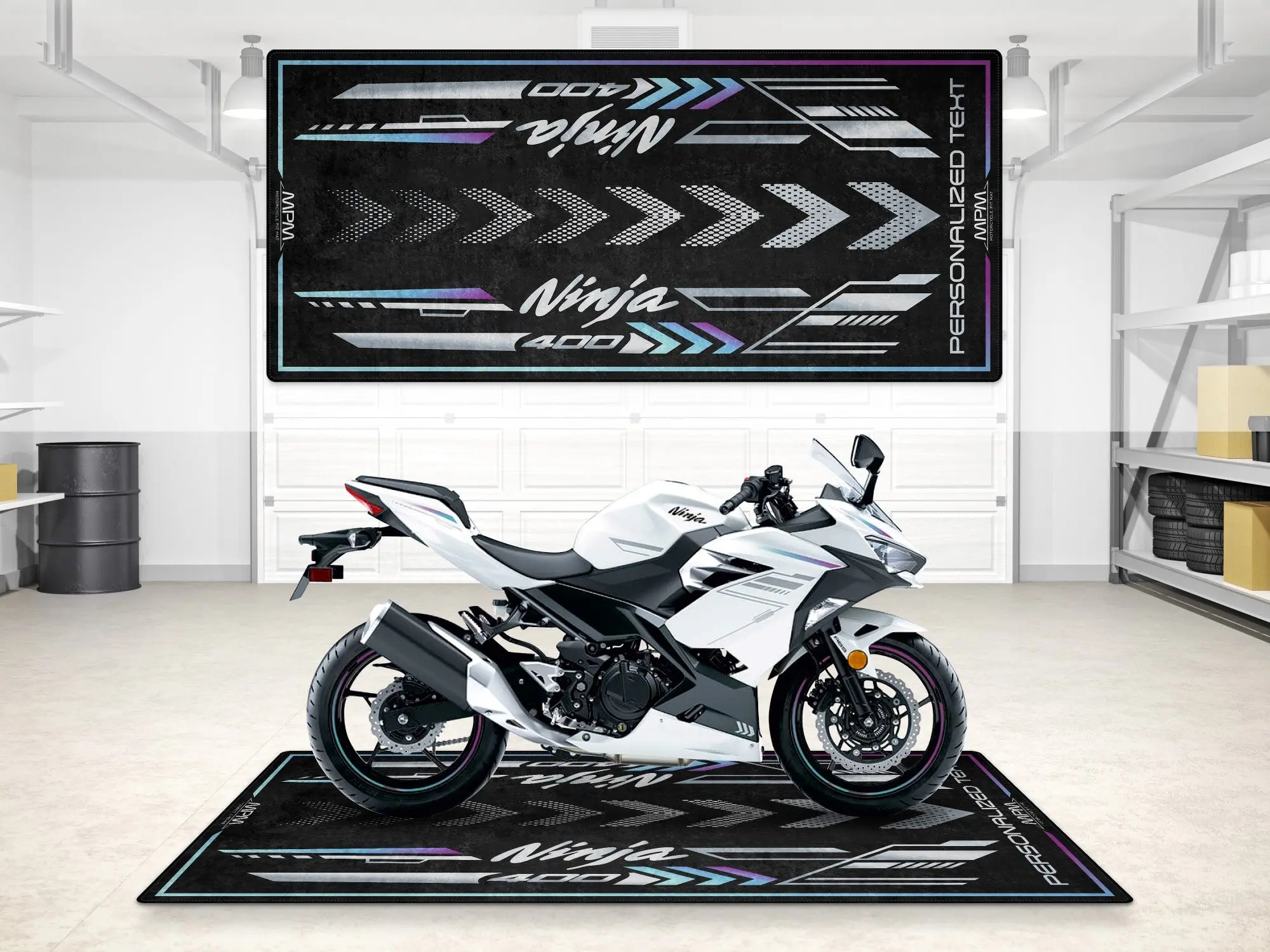 Designed Pit Mat for Kawasaki Ninja 400 Motorcycle - MM7386 - Image 13
