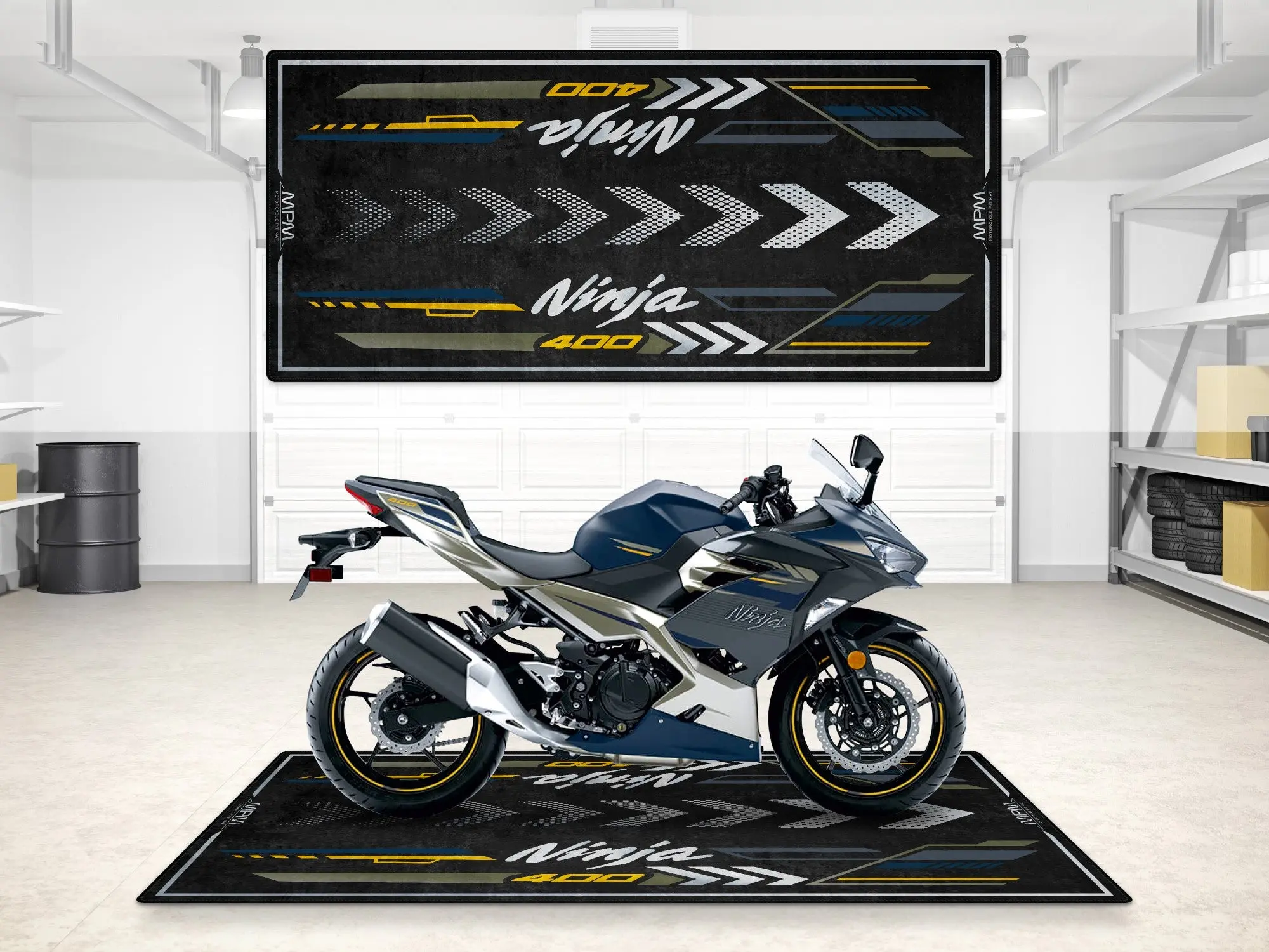 Designed Pit Mat for Kawasaki Ninja 400 Motorcycle - MM7386 - Image 6
