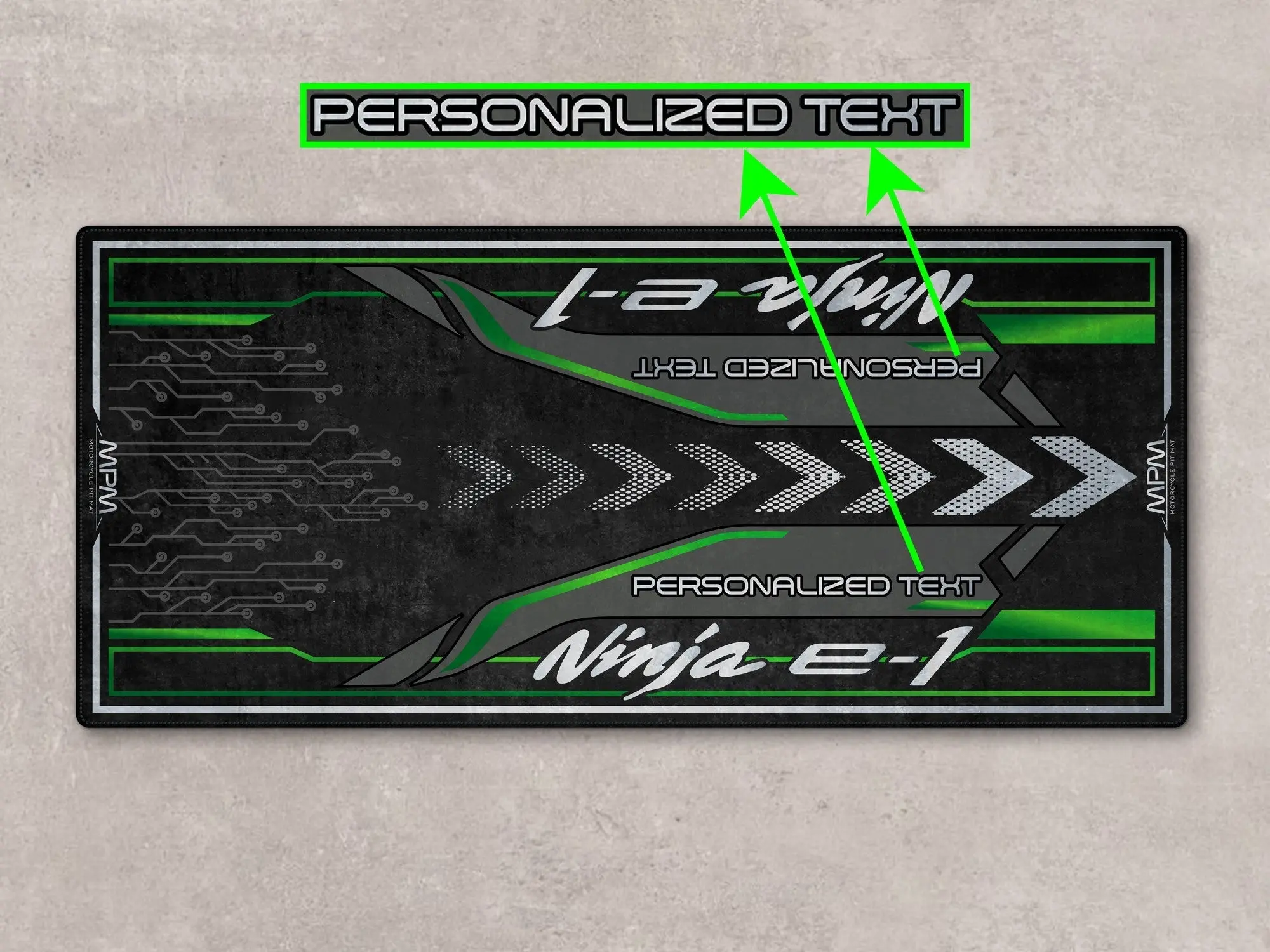 Designed Pit Mat for Kawasaki Ninja e-1 Motorcycle - MM7385 - Image 4