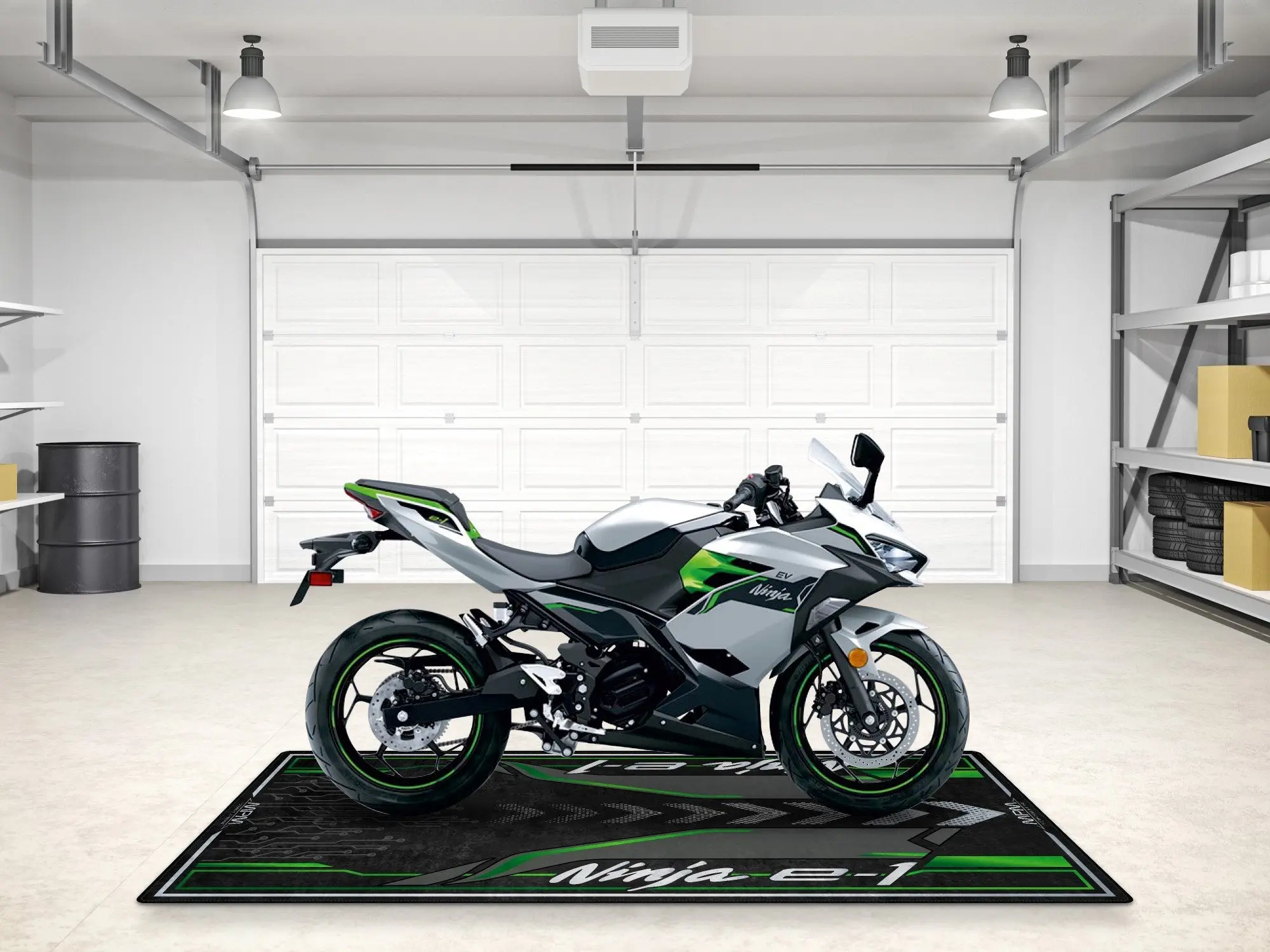 Designed Pit Mat for Kawasaki Ninja e-1 Motorcycle - MM7385 - Image 5