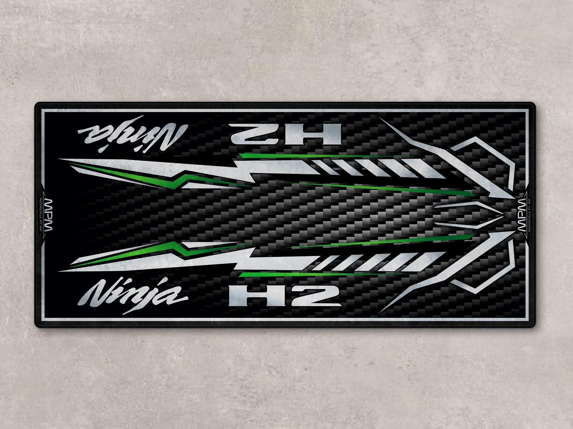 Designed Pit Mat for Kawasaki Ninja H2 Carbon Motorcycle - MM7406 - Image 2