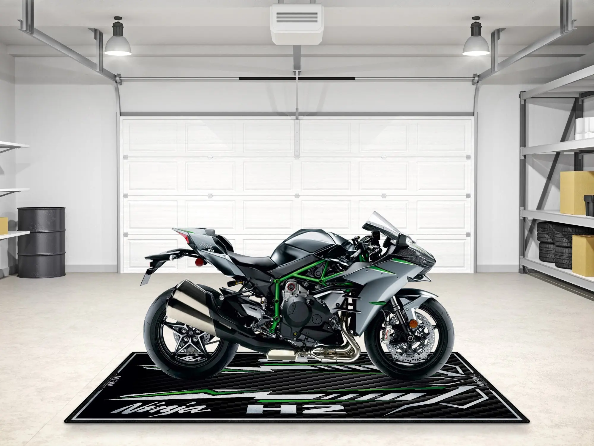 Designed Pit Mat for Kawasaki Ninja H2 Carbon Motorcycle - MM7406 - Image 5