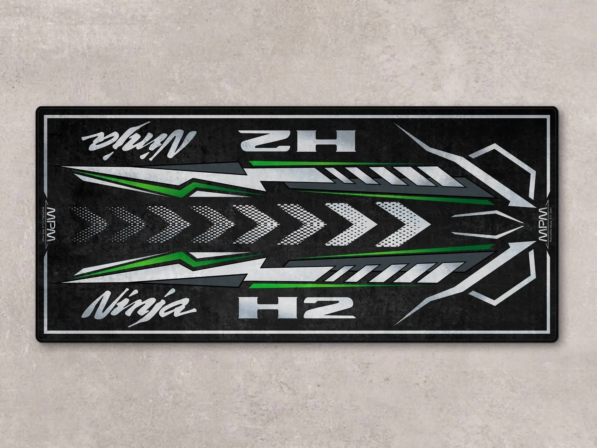 Designed Pit Mat for Kawasaki Ninja H2 Motorcycle - MM7405 - Image 2