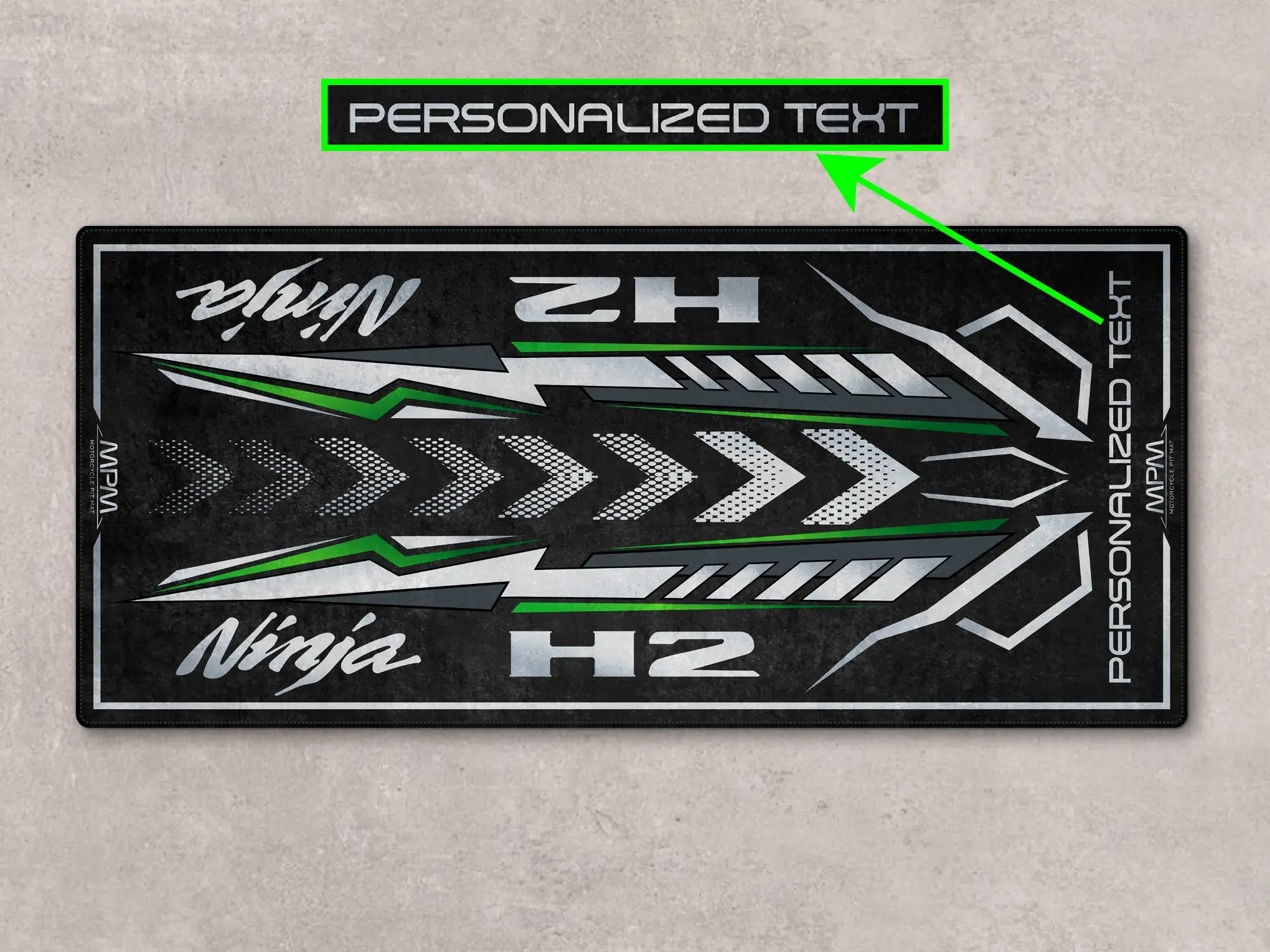 Designed Pit Mat for Kawasaki Ninja H2 Motorcycle - MM7405 - Image 4