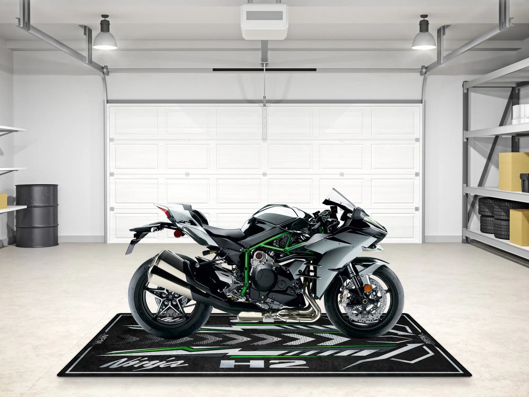 Designed Pit Mat for Kawasaki Ninja H2 Motorcycle - MM7405 - Image 5