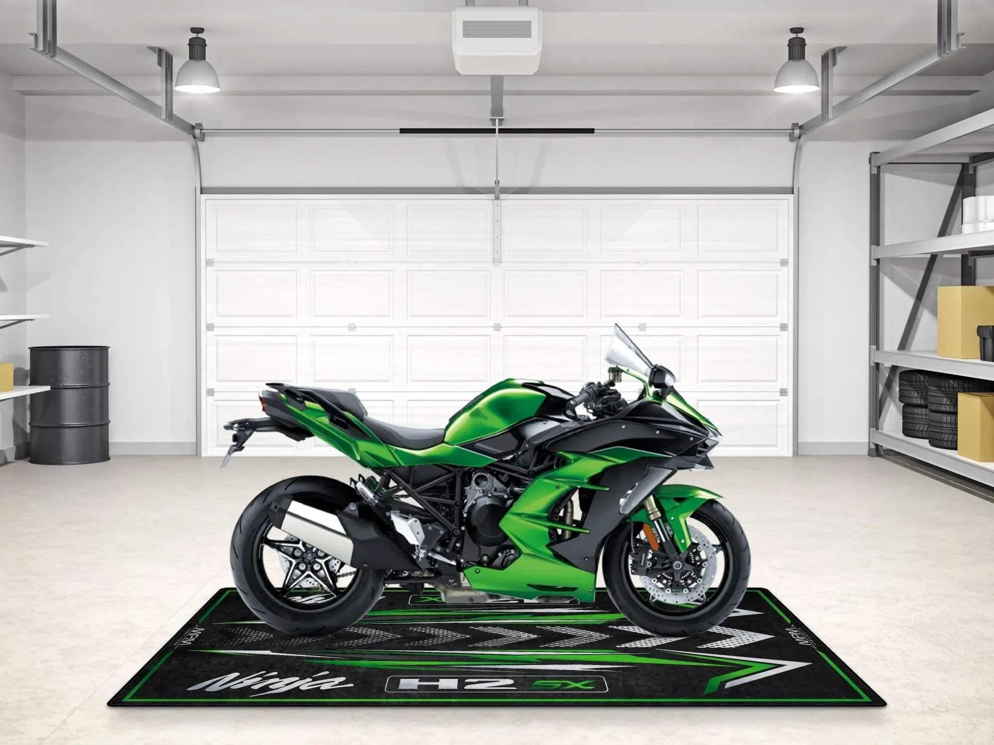 Designed Pit Mat for Kawasaki Ninja H2 SX Motorcycle - MM7404 - Image 5