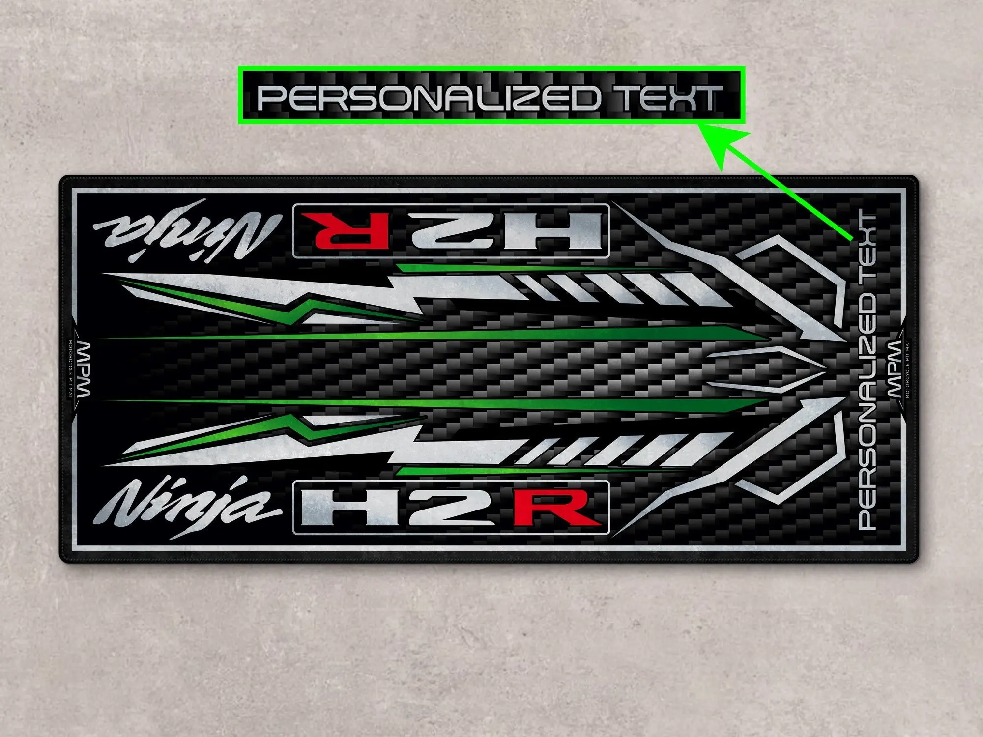 Designed Pit Mat for Kawasaki Ninja H2R Motorcycle - MM7407 - Image 4
