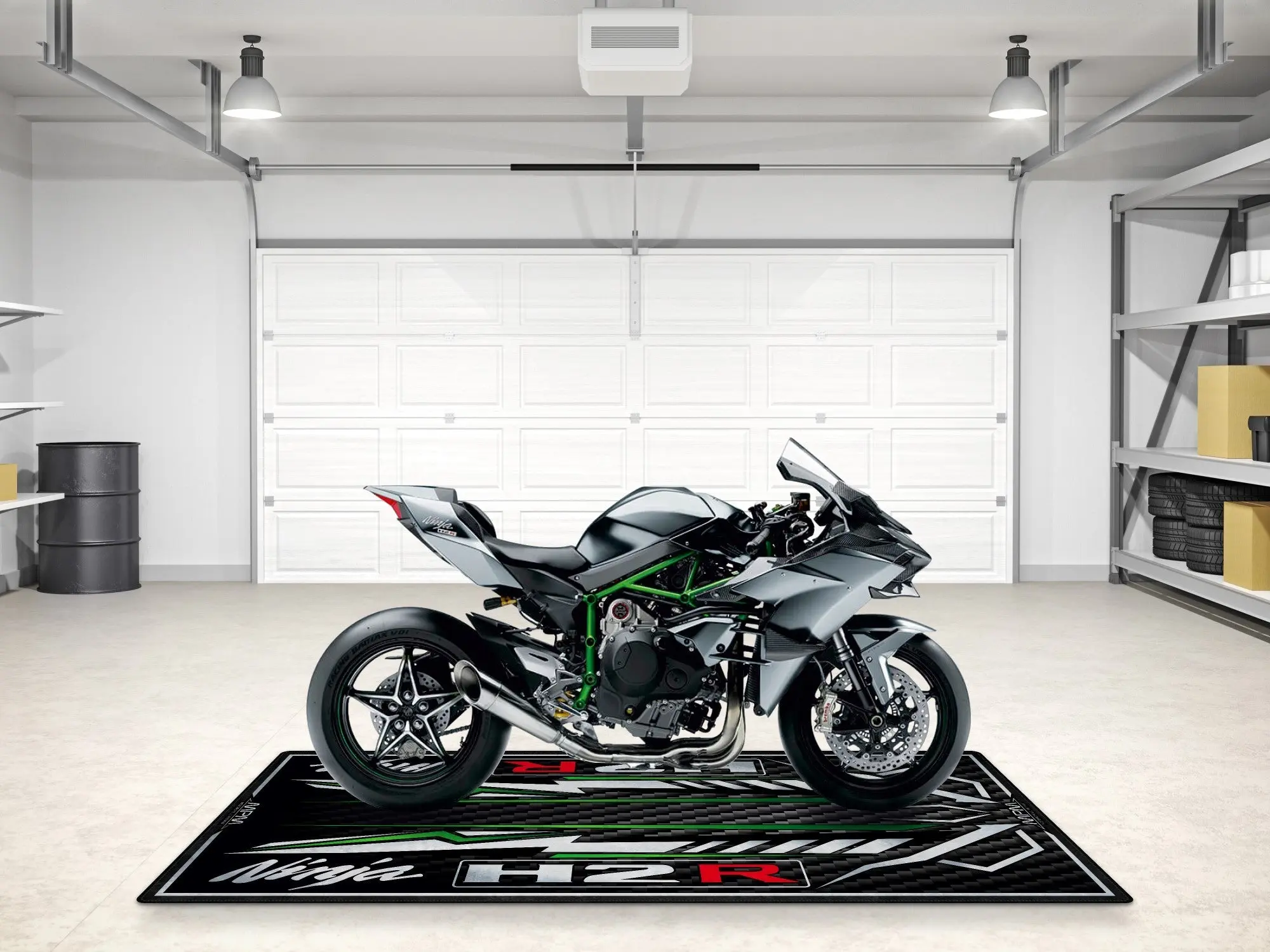 Designed Pit Mat for Kawasaki Ninja H2R Motorcycle - MM7407 - Image 5