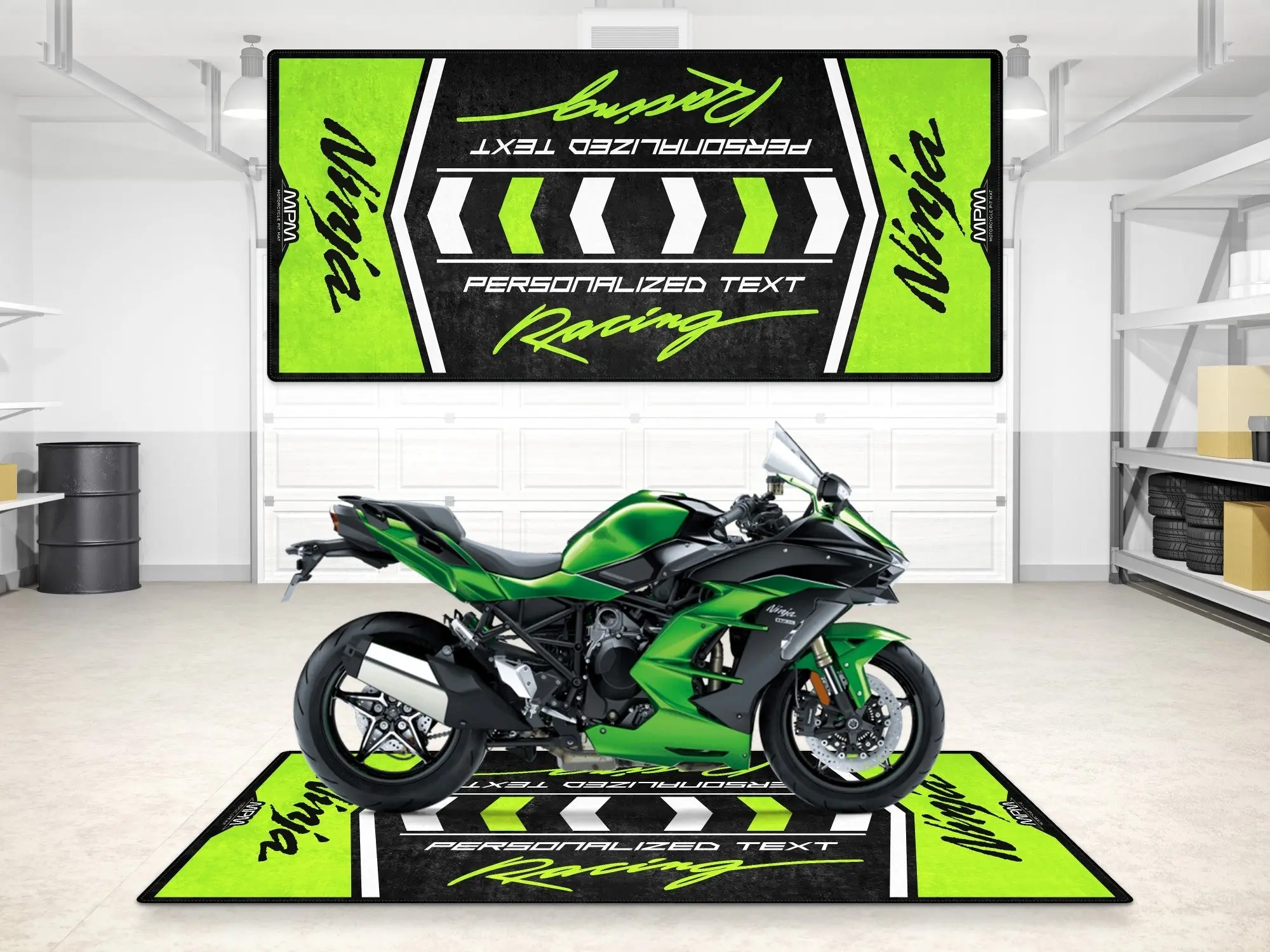 Designed Pit Mat for Kawasaki Ninja Motorcycle - MM7136 - Image 3