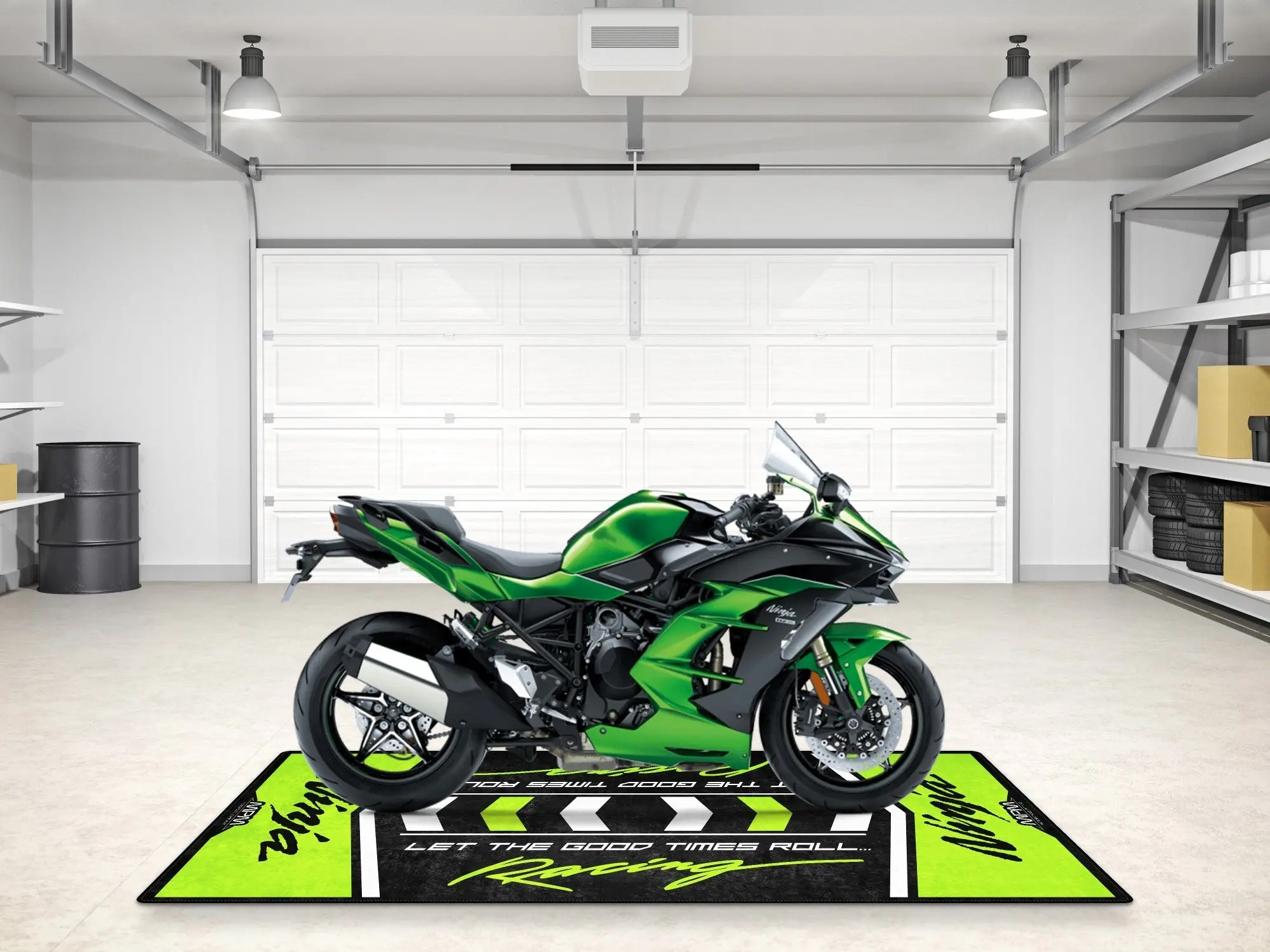 Designed Pit Mat for Kawasaki Ninja Motorcycle - MM7136 - Image 5