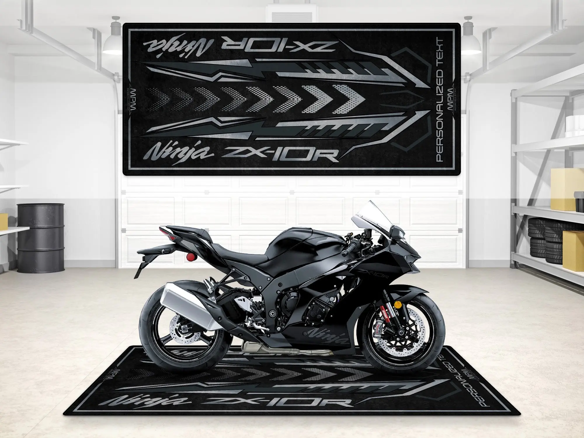 Designed Pit Mat for Kawasaki Ninja ZX-10R 2024 Motorcycle - MM7398 - Image 3