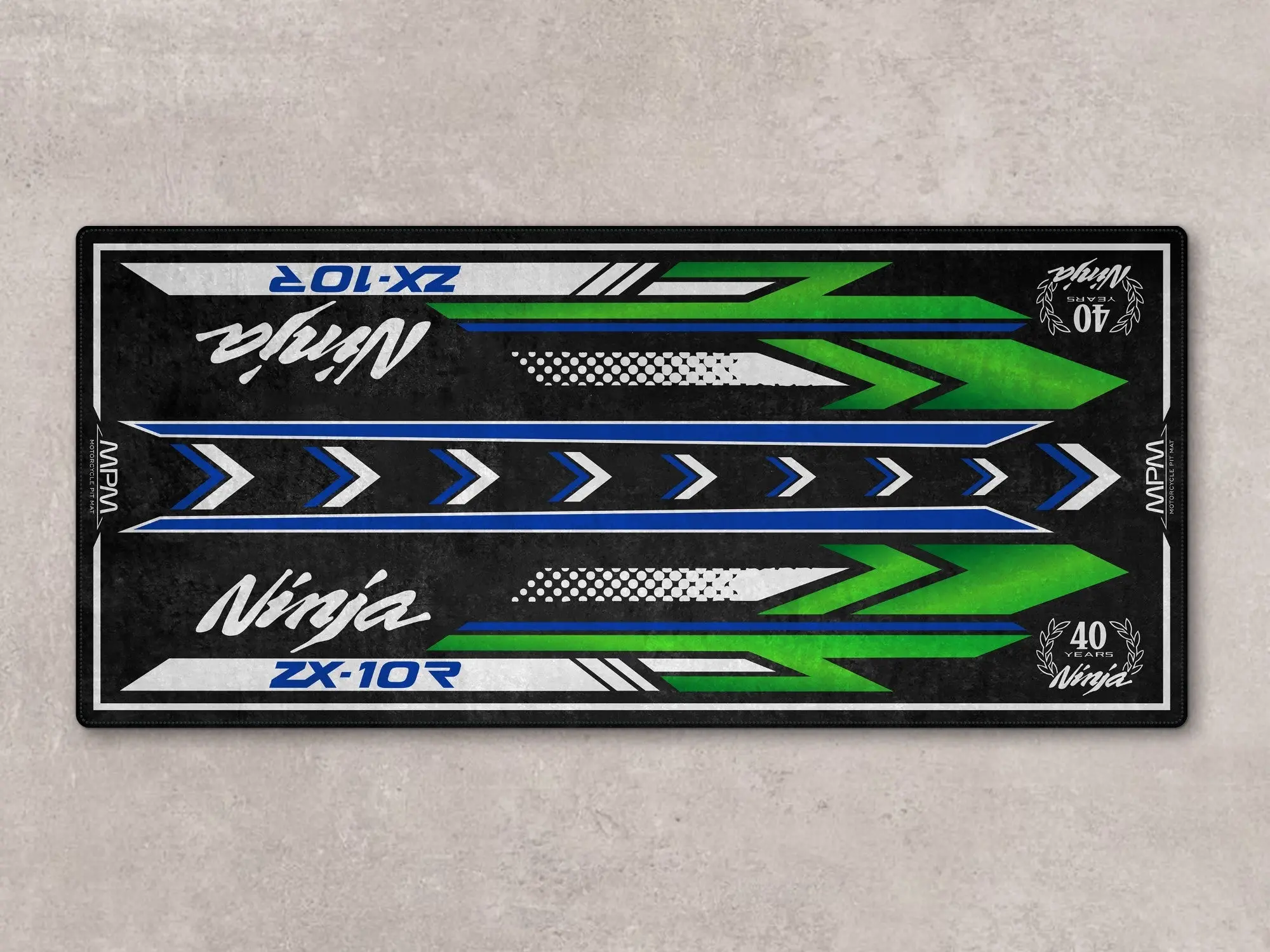 Designed Pit Mat for Kawasaki Ninja ZX-10R 40th Anniversary Motorcycle - MM7400 - Image 2
