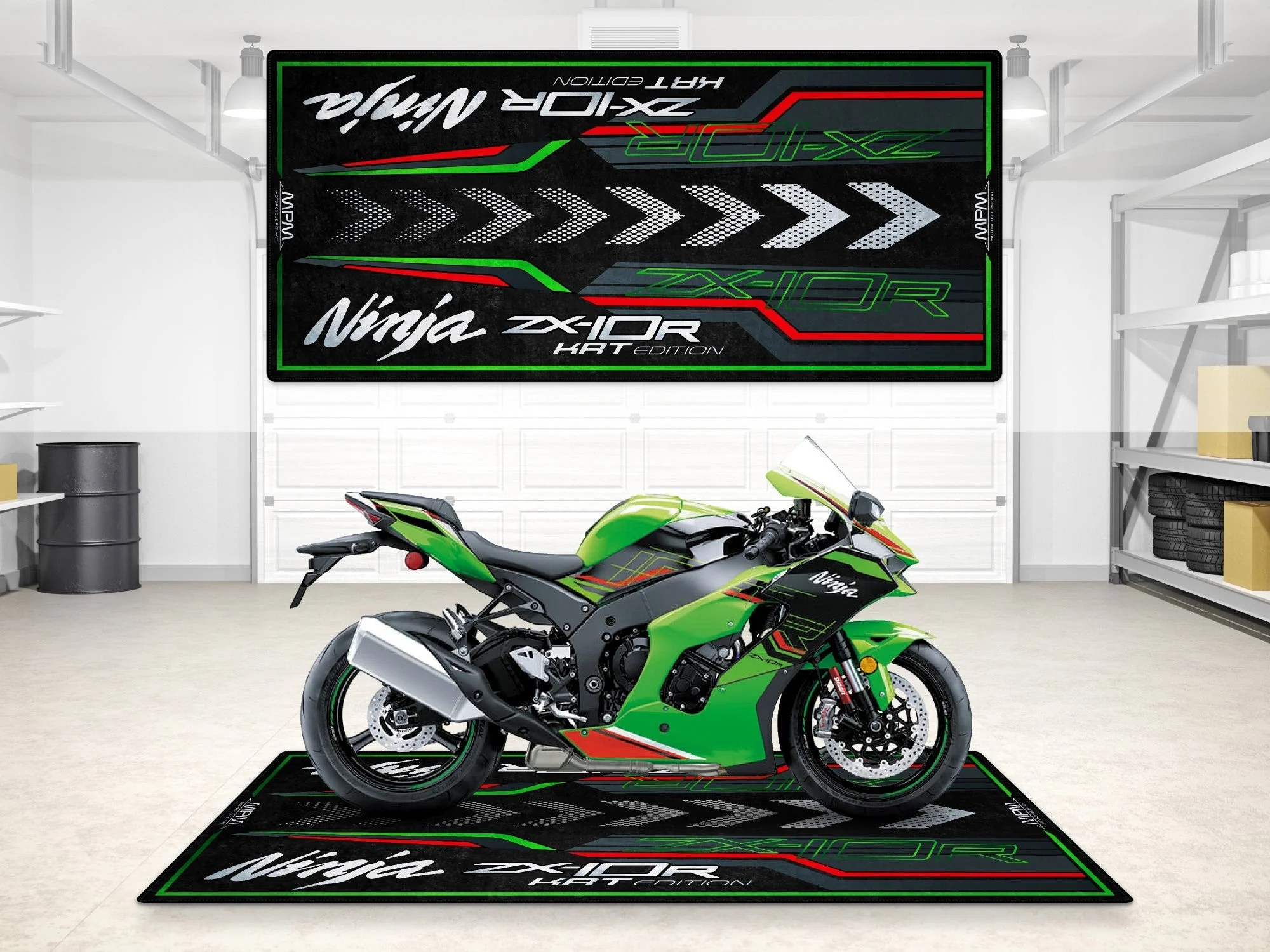 Designed Pit Mat for Kawasaki Ninja ZX-10R KRT Edition Motorcycle - MM7399 - Image 5
