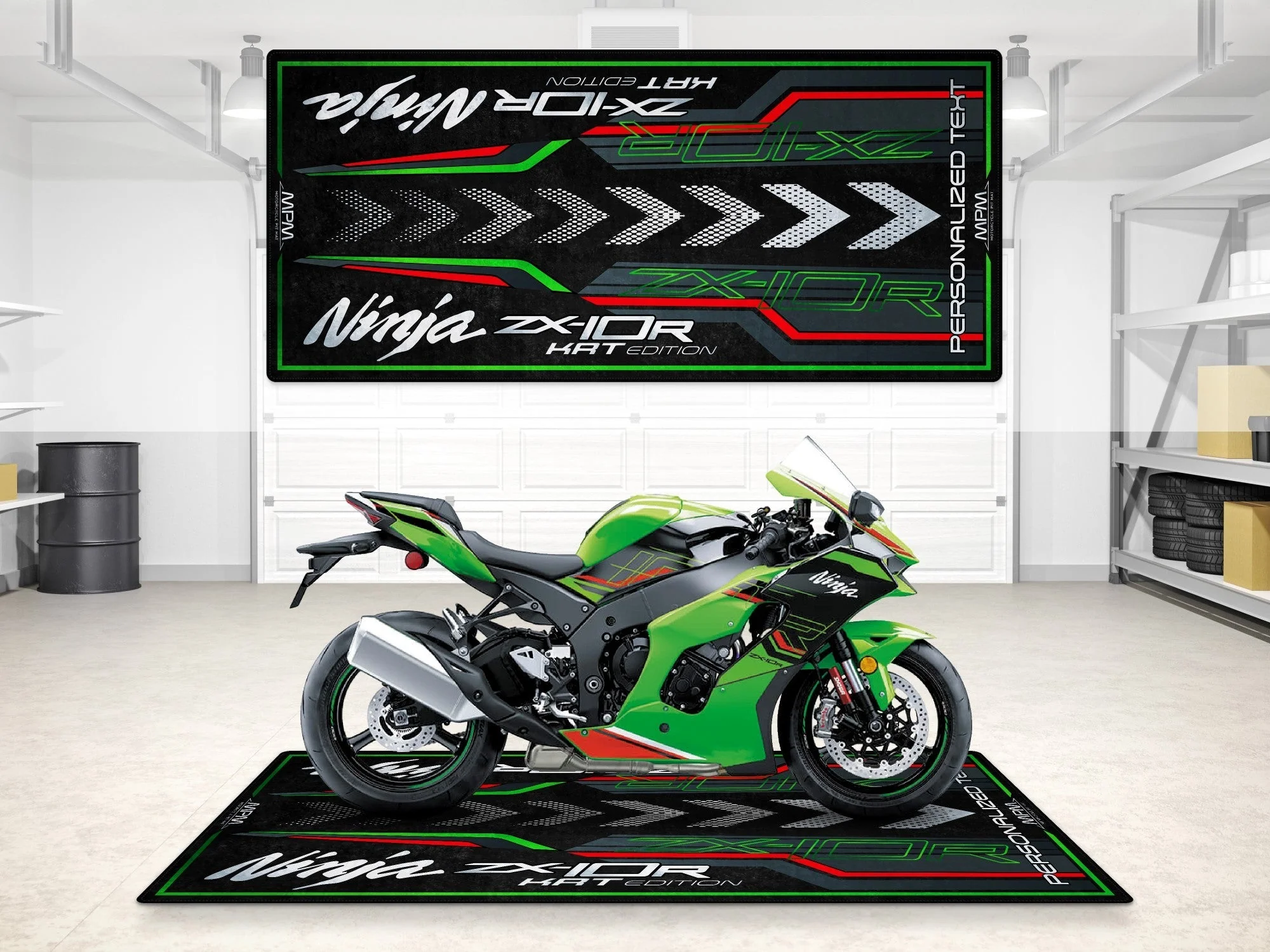 Designed Pit Mat for Kawasaki Ninja ZX-10R KRT Edition Motorcycle - MM7399 - Image 7