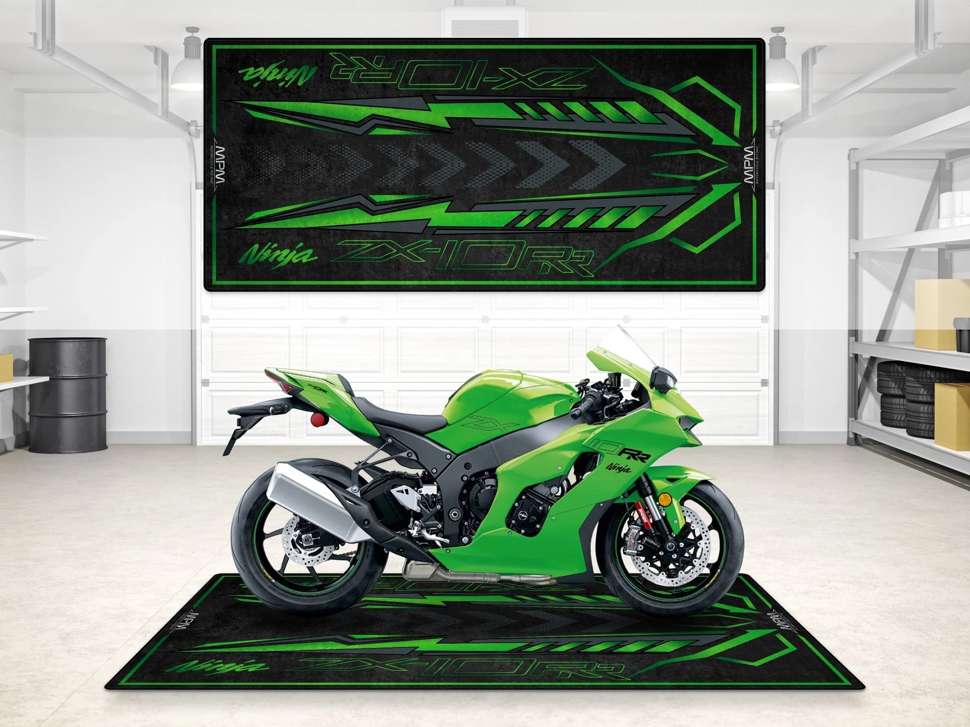 Designed Pit Mat for Kawasaki Ninja ZX-10RR 2024 Motorcycle - MM7401 - Image 5