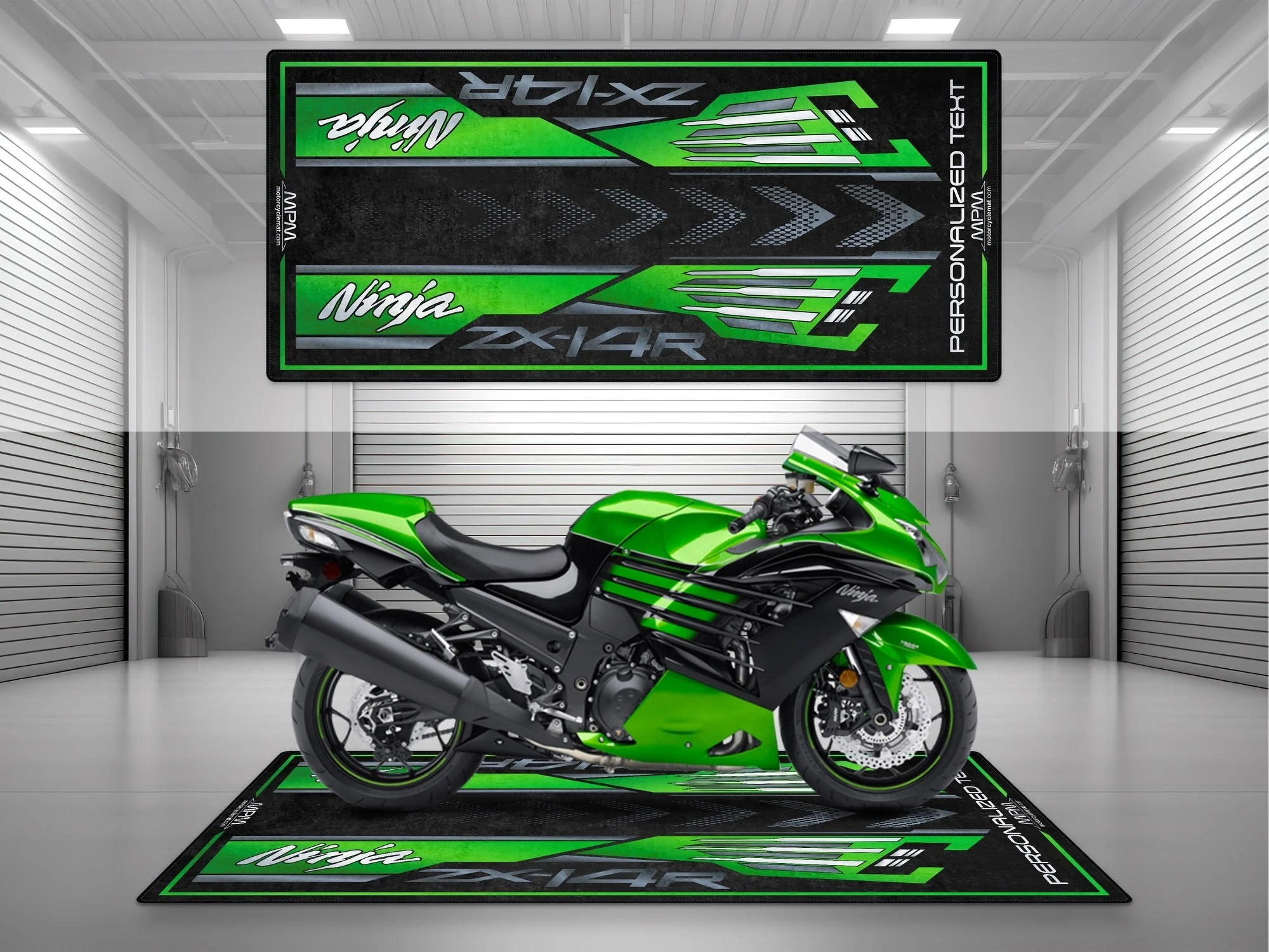 Designed Pit Mat for Kawasaki Ninja ZX-14R Motorcycle - MM7403 - Image 3