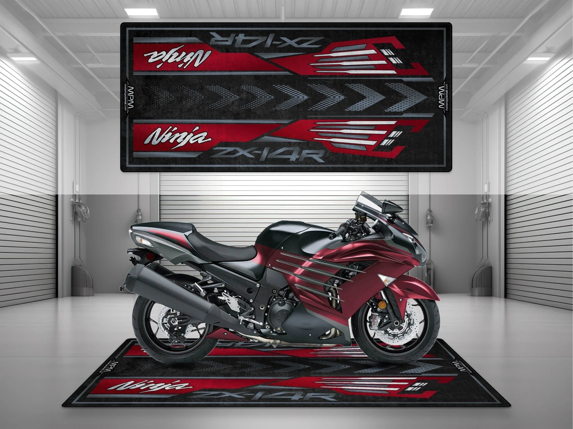 Designed Pit Mat for Kawasaki Ninja ZX-14R Motorcycle - MM7403 - Image 5