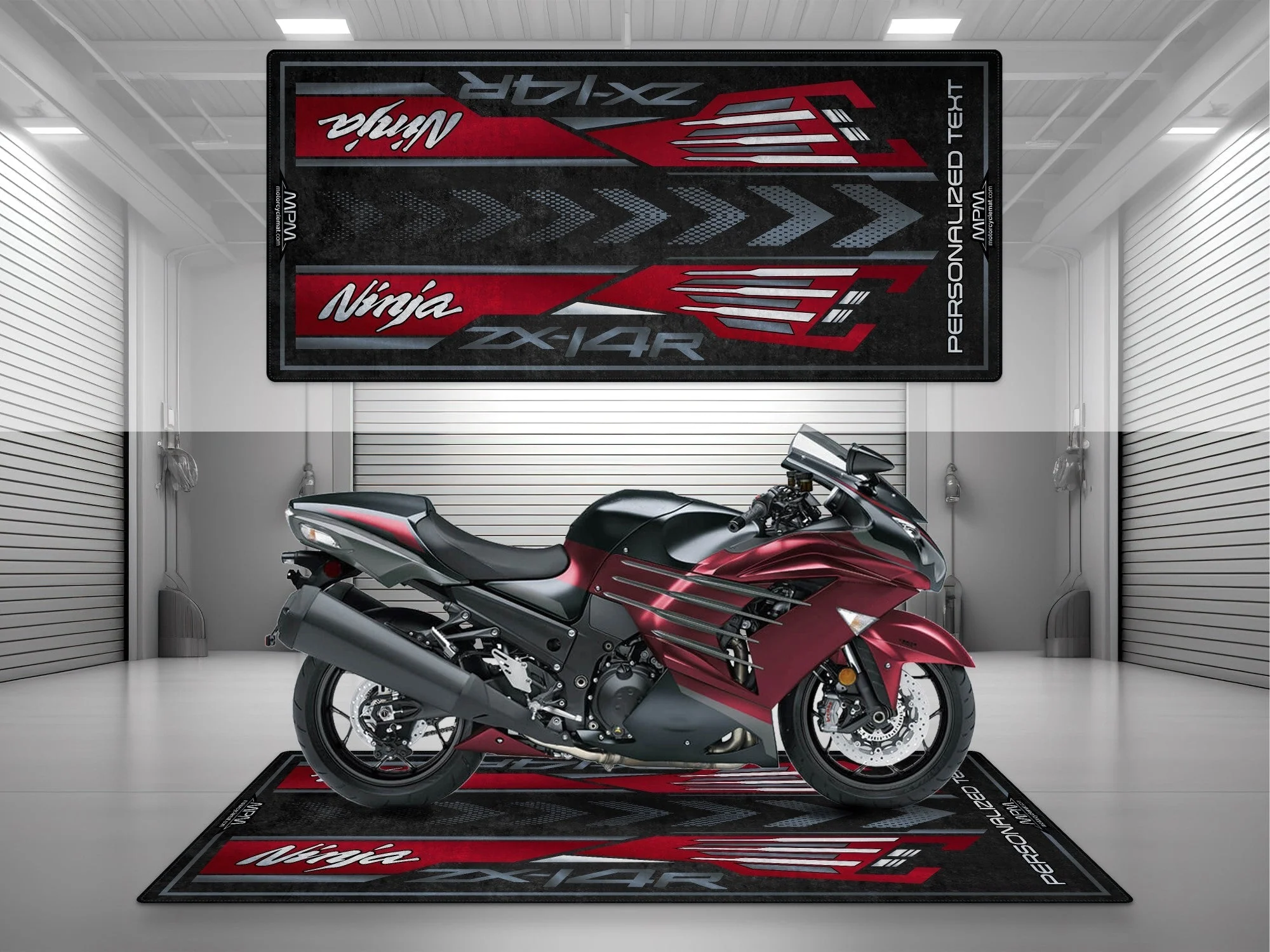 Designed Pit Mat for Kawasaki Ninja ZX-14R Motorcycle - MM7403 - Image 7