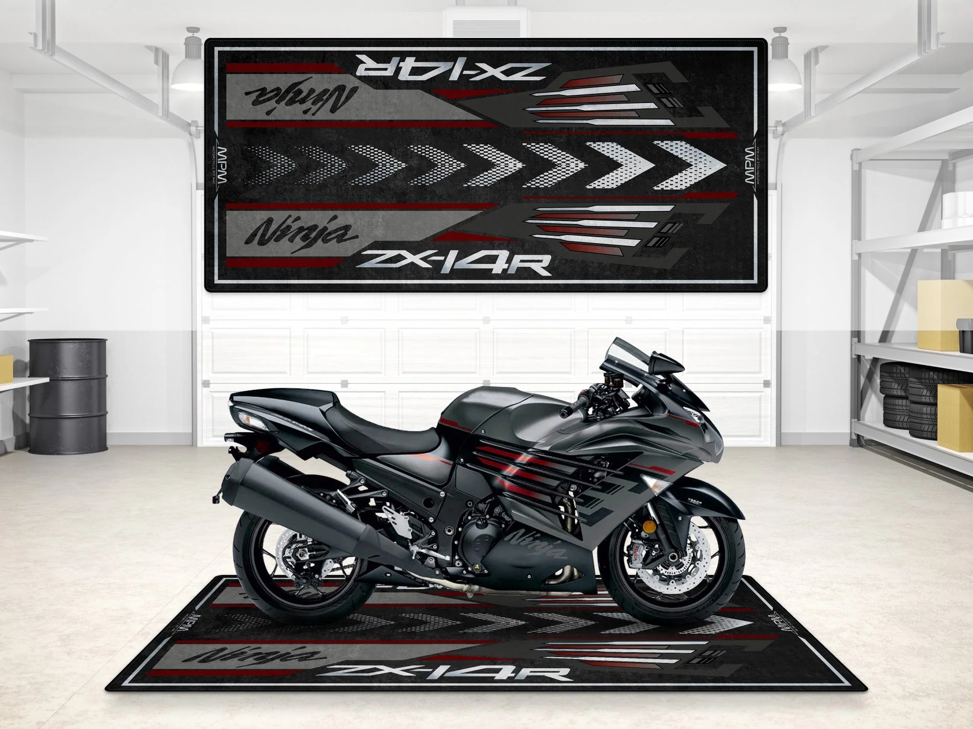 Designed Pit Mat for Kawasaki Ninja ZX-14R Motorcycle - MM7403 - Image 9