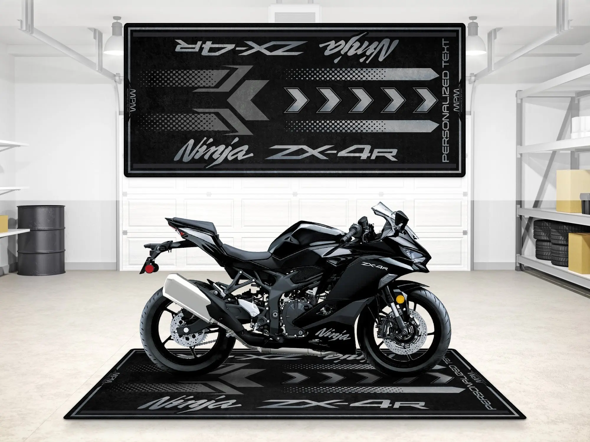 Designed Pit Mat for Kawasaki Ninja ZX-4R Motorcycle - MM7391 - Image 3