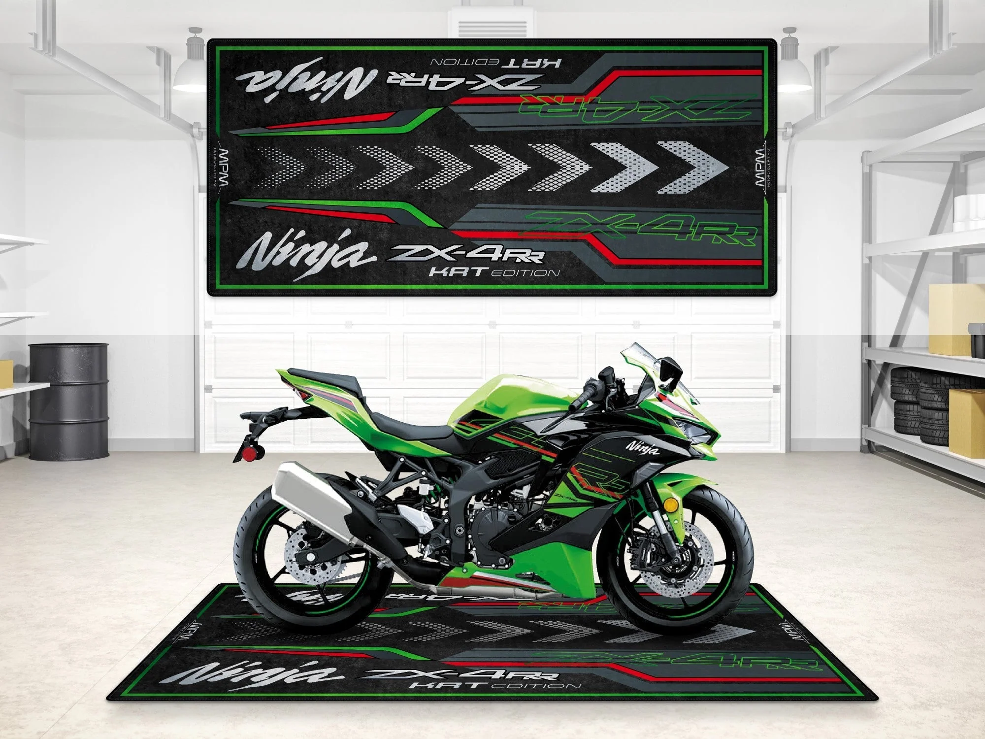 Designed Pit Mat for Kawasaki Ninja ZX-4RR KRT Edition Motorcycle - MM7393 - Image 5