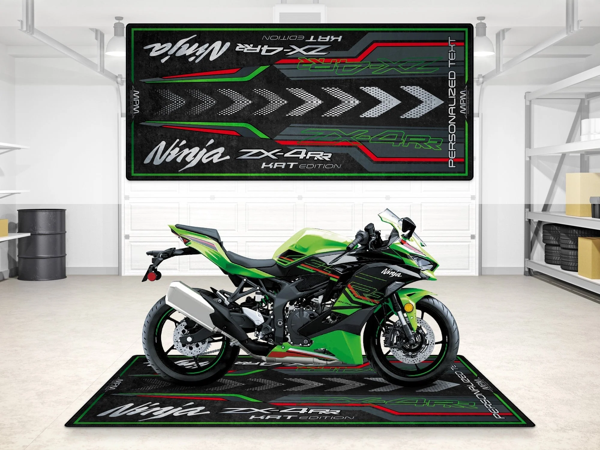 Designed Pit Mat for Kawasaki Ninja ZX-4RR KRT Edition Motorcycle - MM7393 - Image 7