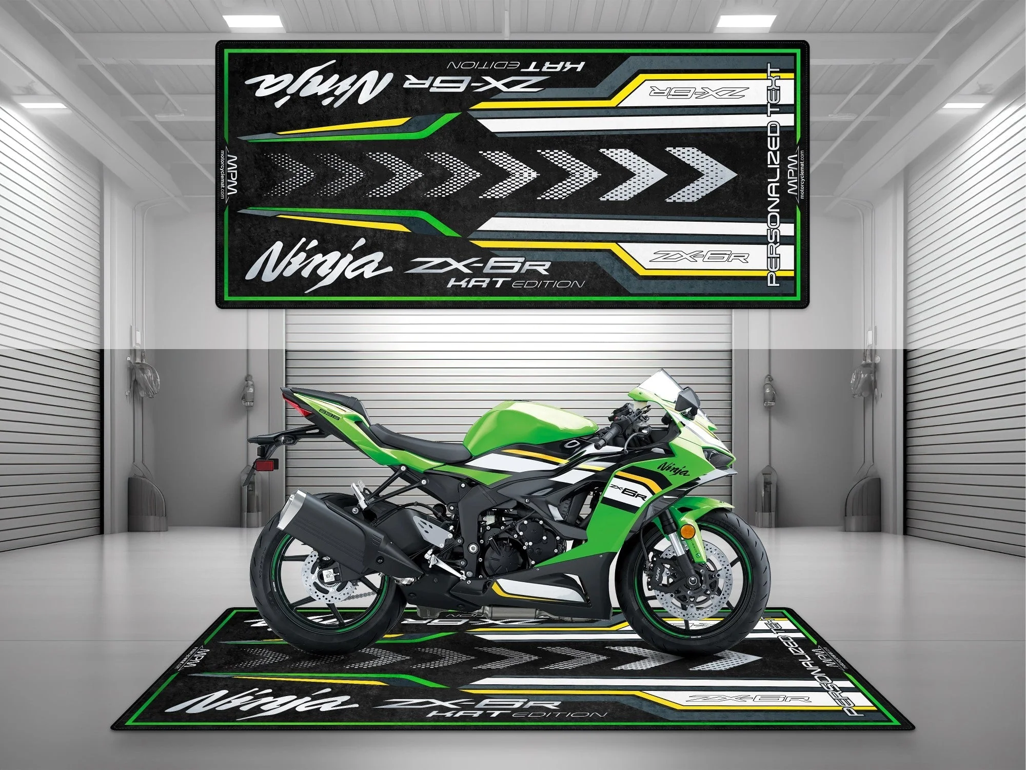 Designed Pit Mat for Kawasaki Ninja ZX-6R KRT Edition Motorcycle - MM7396 - Image 3