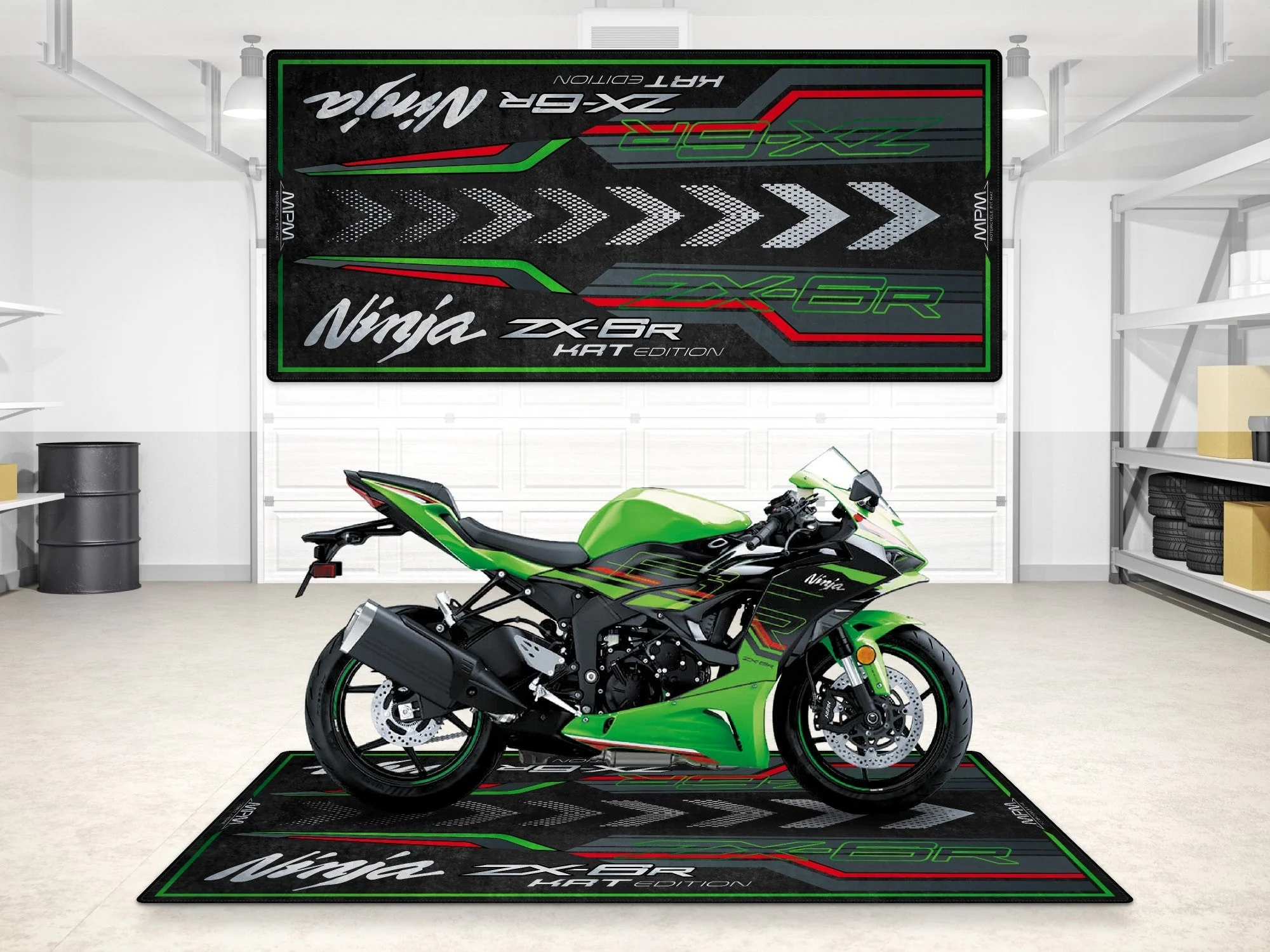 Designed Pit Mat for Kawasaki Ninja ZX-6R KRT Edition Motorcycle - MM7396 - Image 5