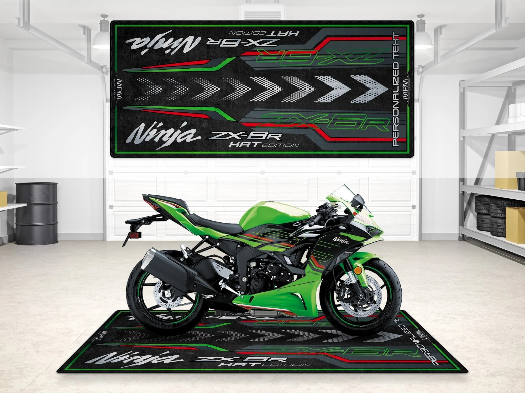 Designed Pit Mat for Kawasaki Ninja ZX-6R KRT Edition Motorcycle - MM7396 - Image 7