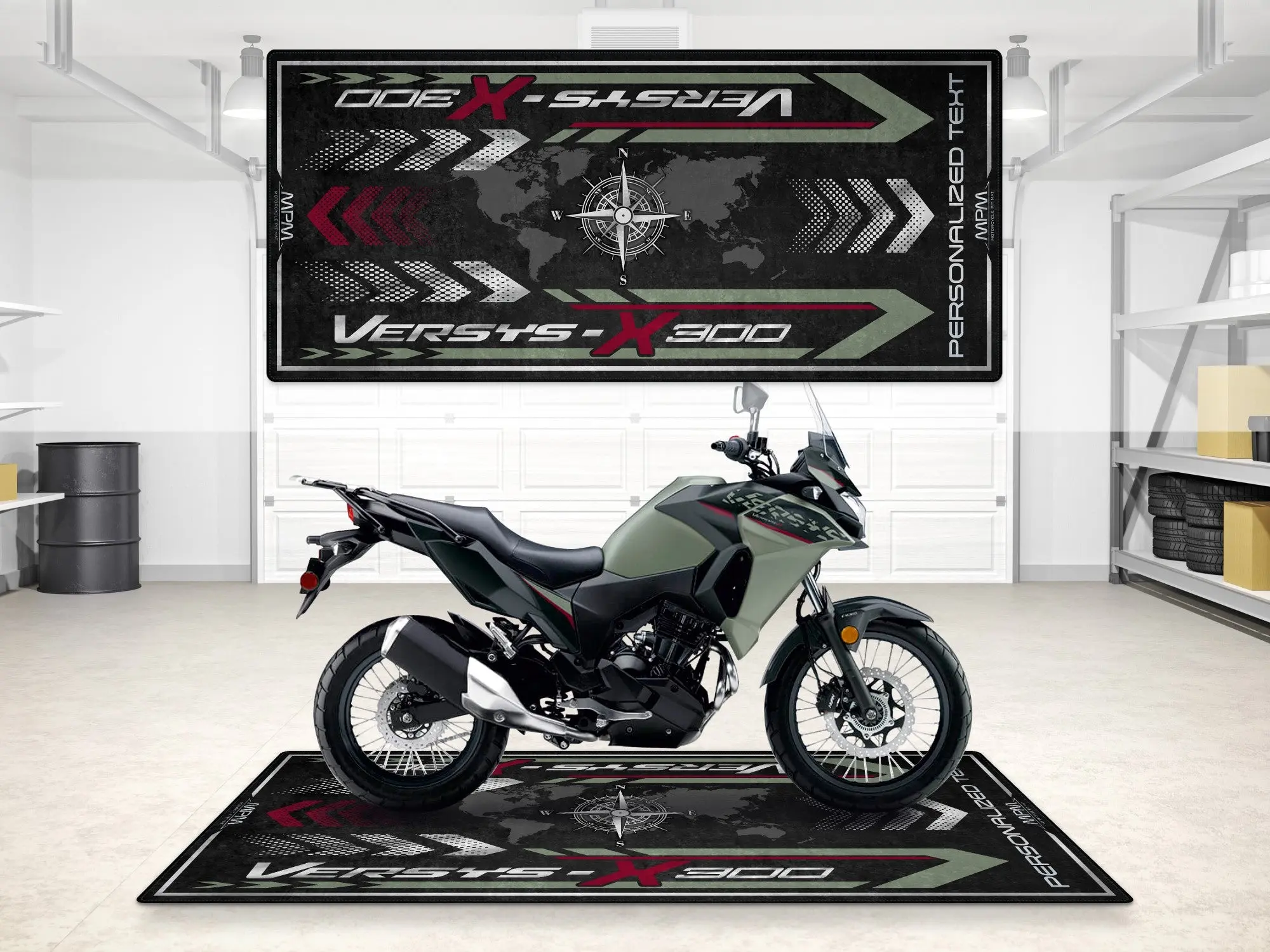 Designed Pit Mat for Kawasaki Versys-X 300 Motorcycle - MM7419 - Image 3