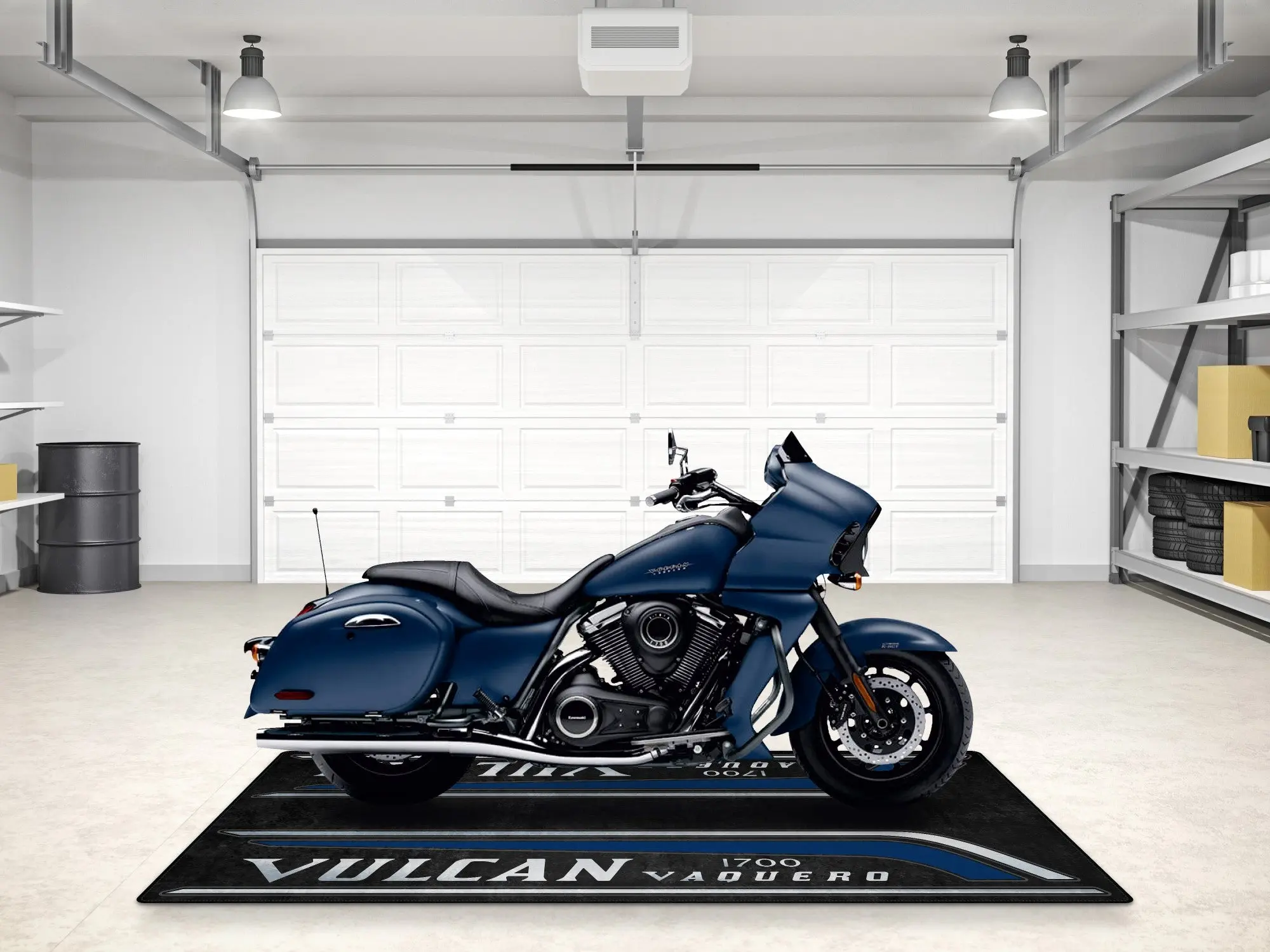 Designed Pit Mat for Kawasaki Vulcan 1700 Vaquero Motorcycle - MM7429 - Image 5
