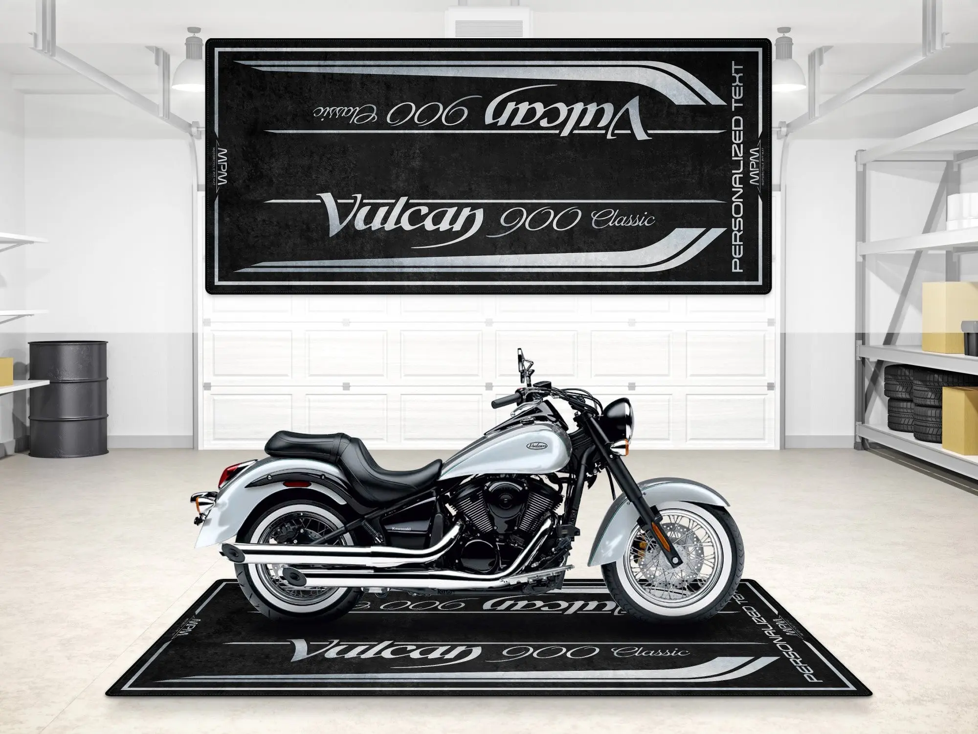 Designed Pit Mat for Kawasaki Vulcan 900 Classic Motorcycle - MM7426 - Image 3