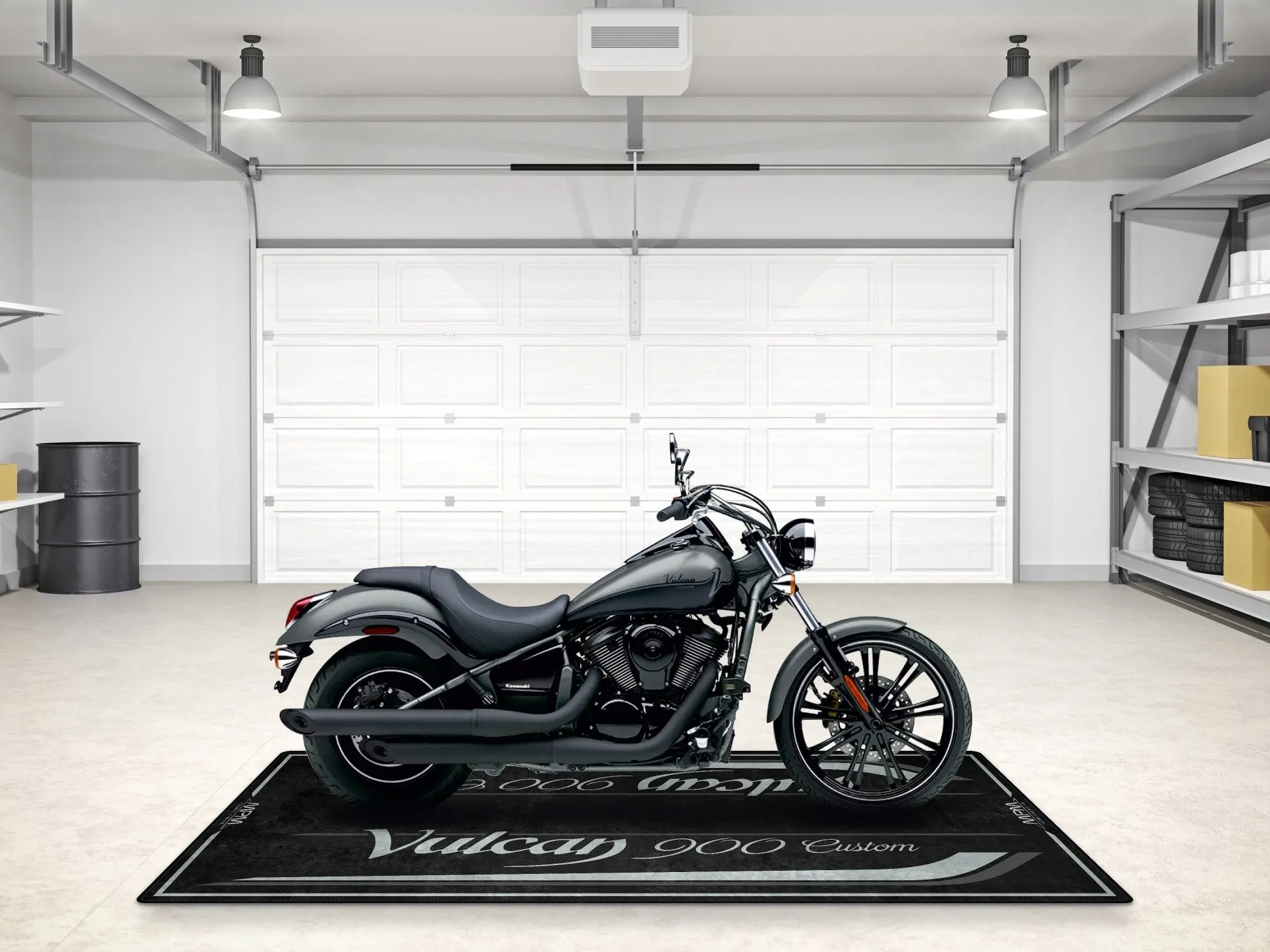 Designed Pit Mat for Kawasaki Vulcan 900 Custom Motorcycle - MM7427 - Image 5