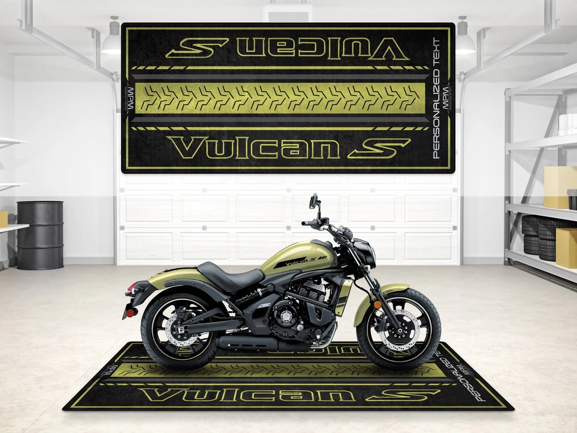 Designed Pit Mat for Kawasaki Vulcan S Motorcycle - MM7424 - Image 3