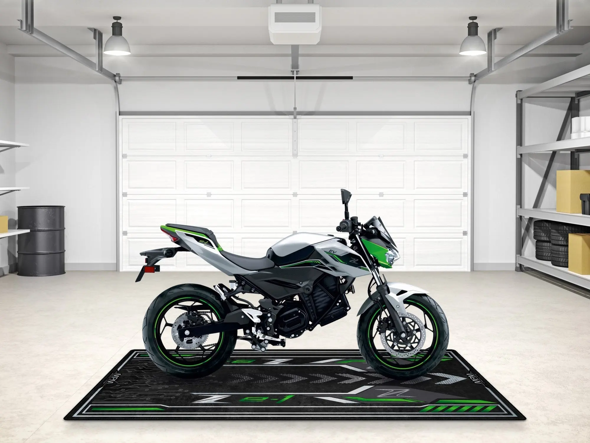 Designed Pit Mat for Kawasaki Z e-1 Motorcycle - MM7409 - Image 5