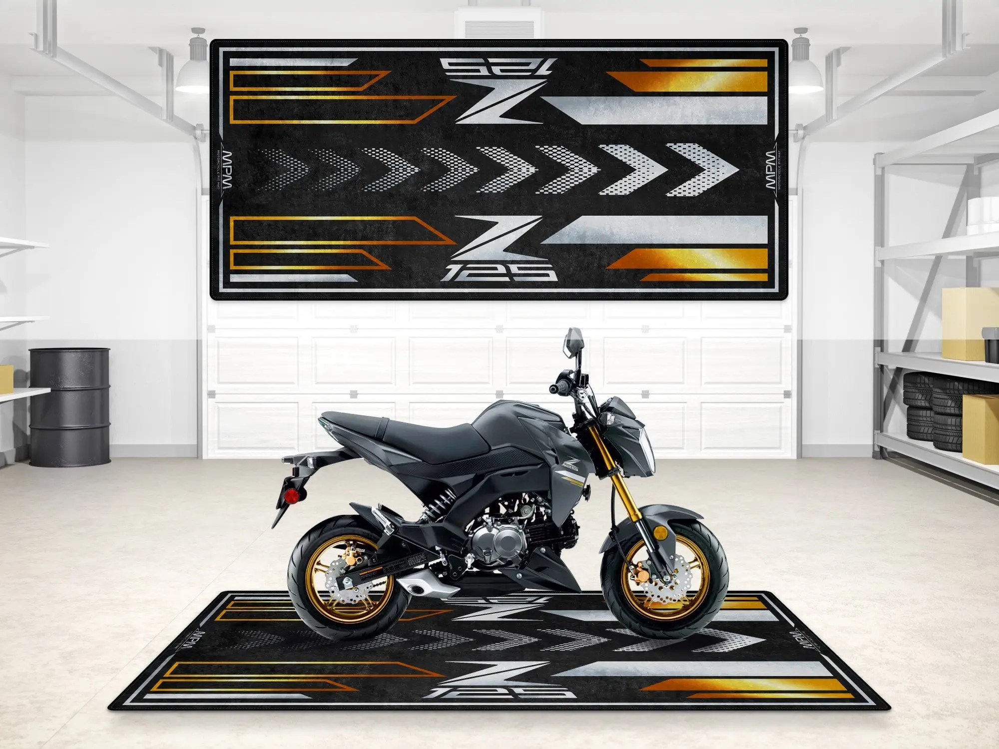 Designed Pit Mat for Kawasaki Z125 Motorcycle - MM7408 - Image 11