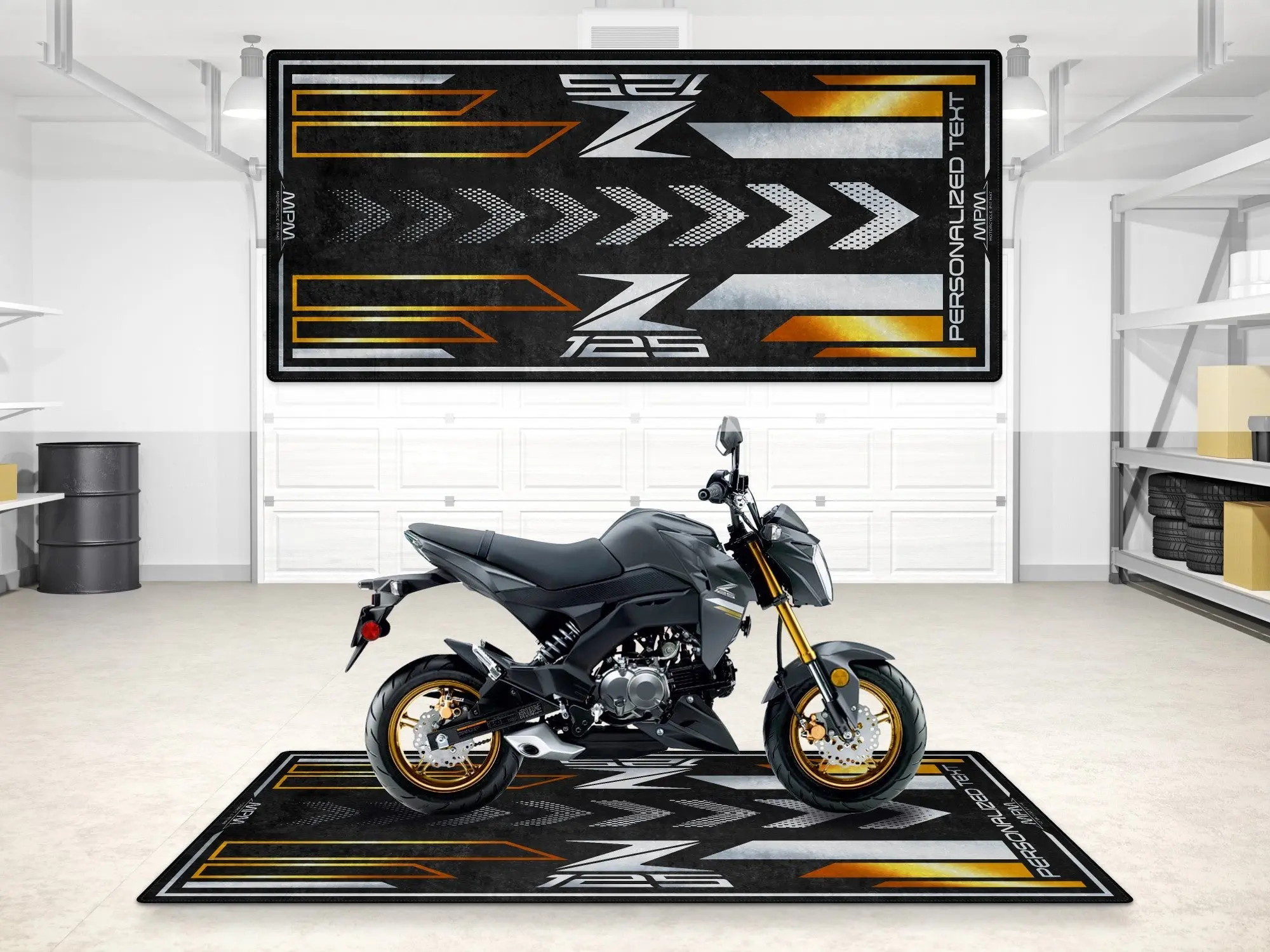 Designed Pit Mat for Kawasaki Z125 Motorcycle - MM7408 - Image 13