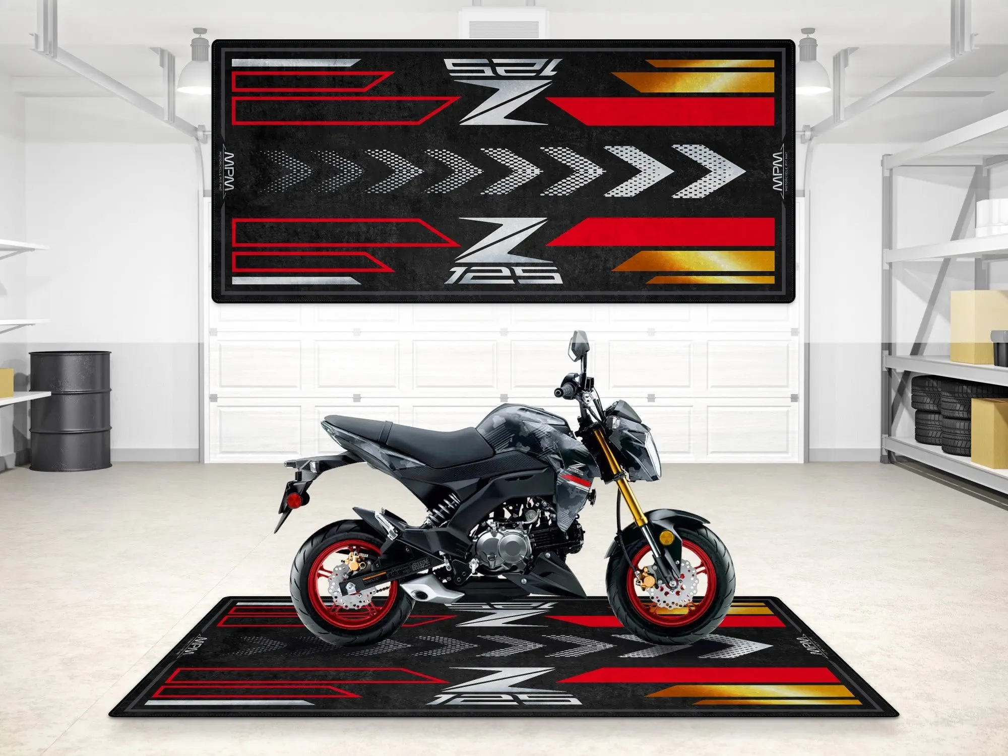 Designed Pit Mat for Kawasaki Z125 Motorcycle - MM7408 - Image 6